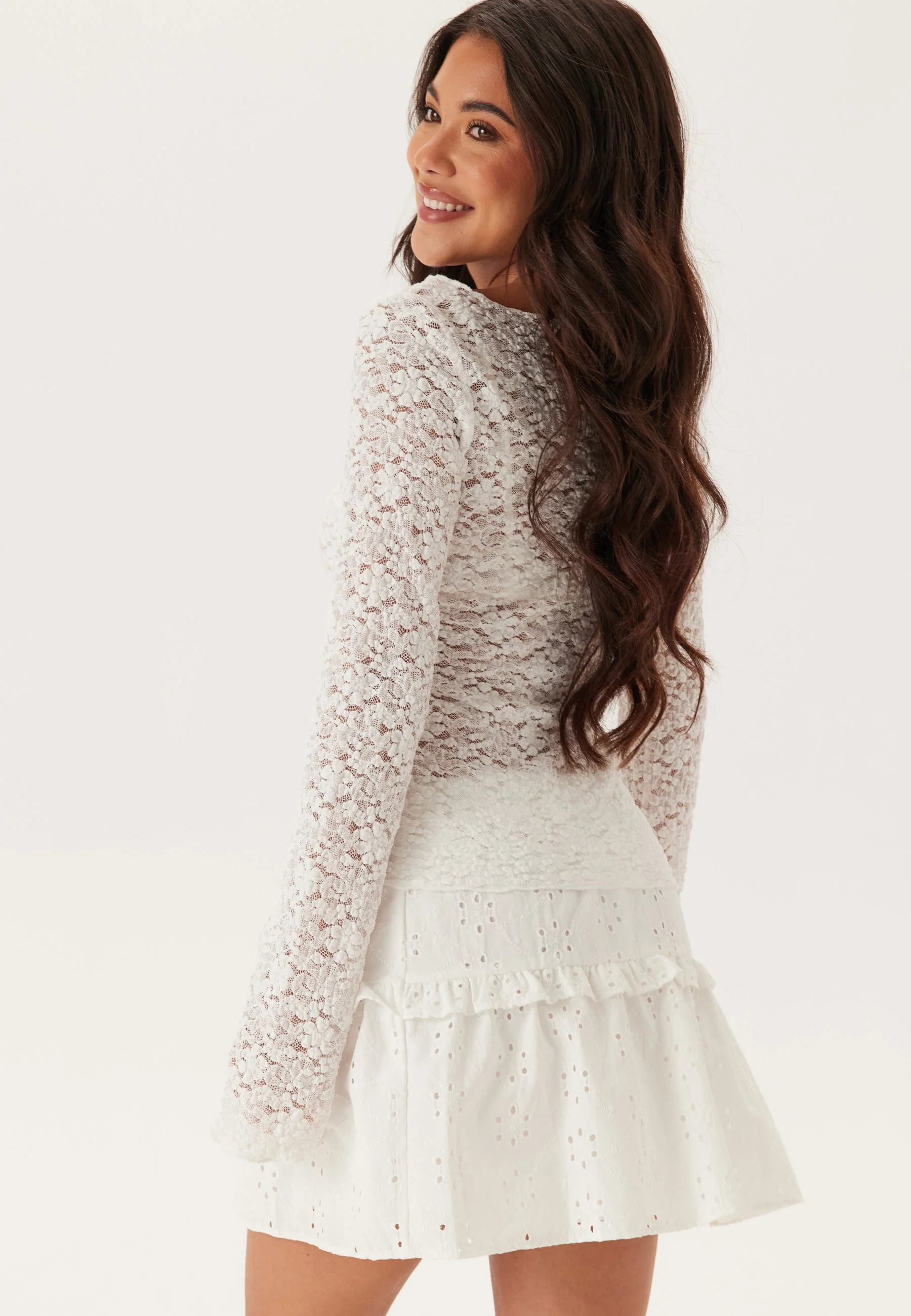 Long Sleeve Lace Top - Image 3