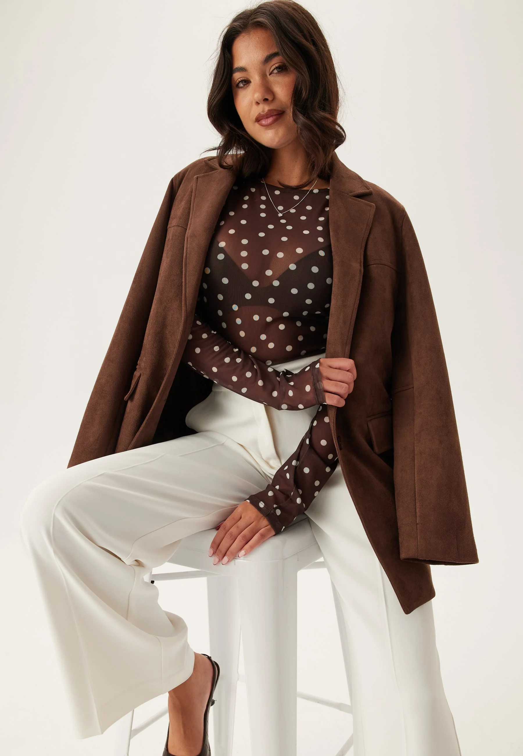 Long Sleeve Mesh Top