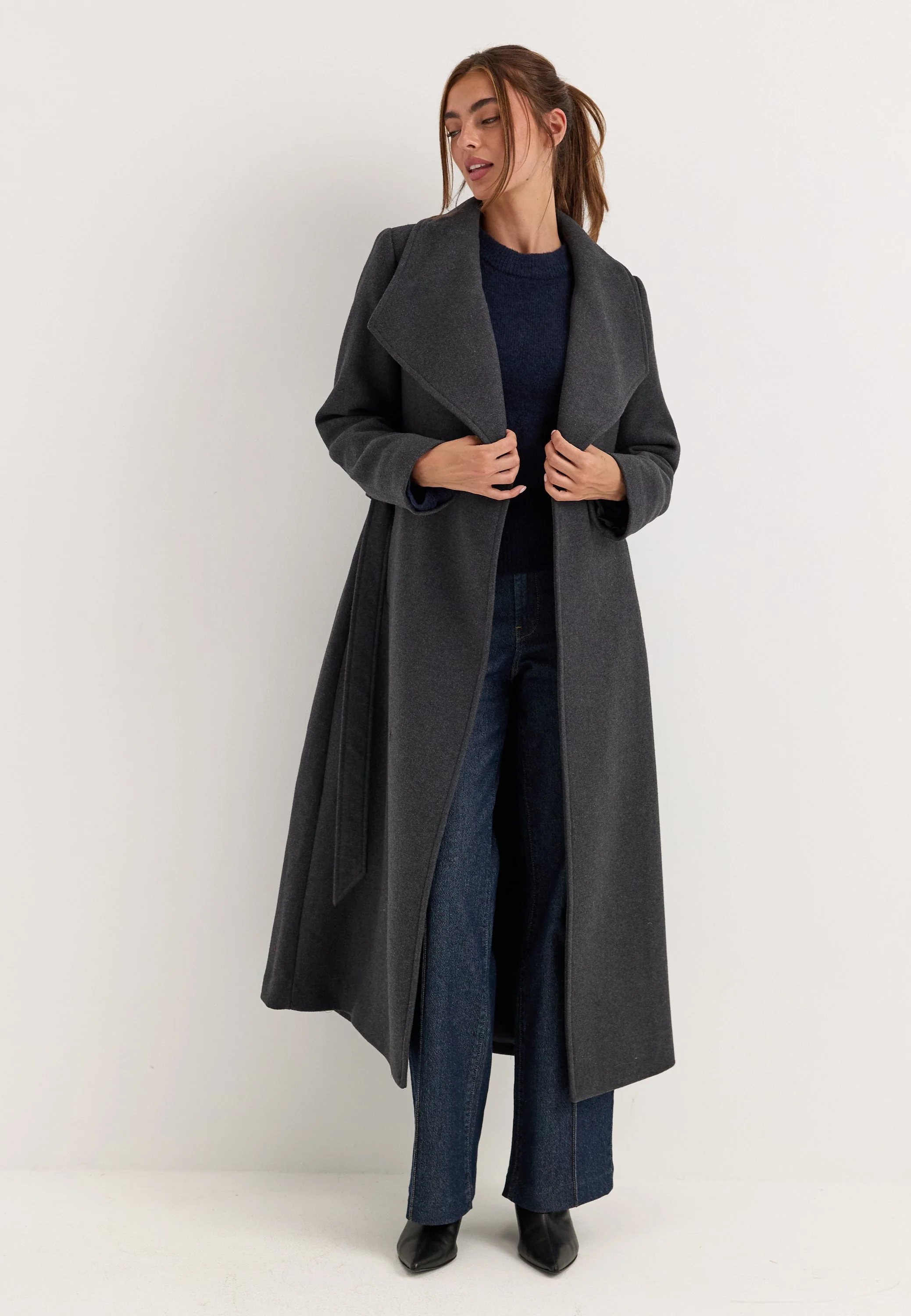 Long Wool Blend Coat - Image 2