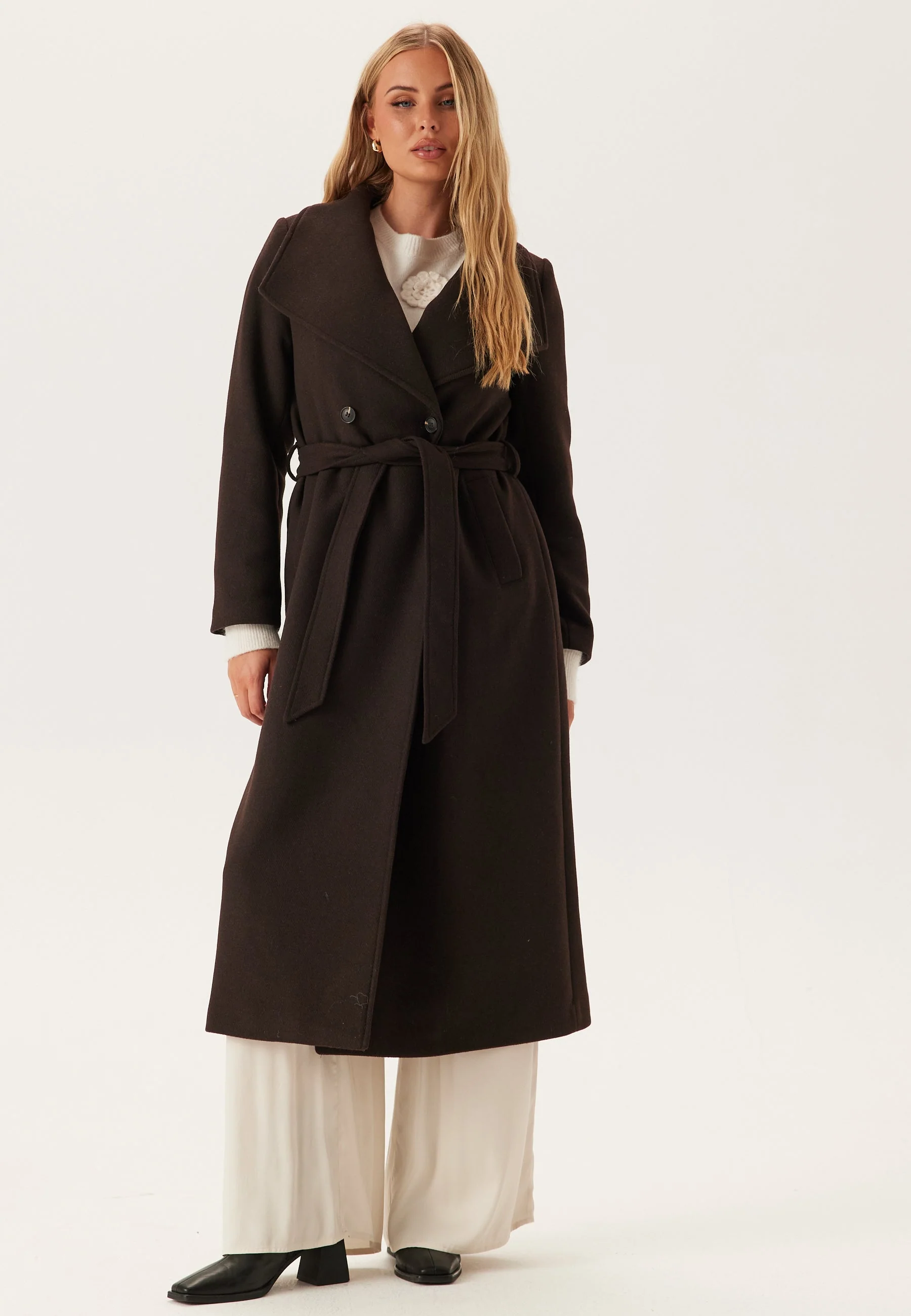 Long Wool Blend Coat - Image 3