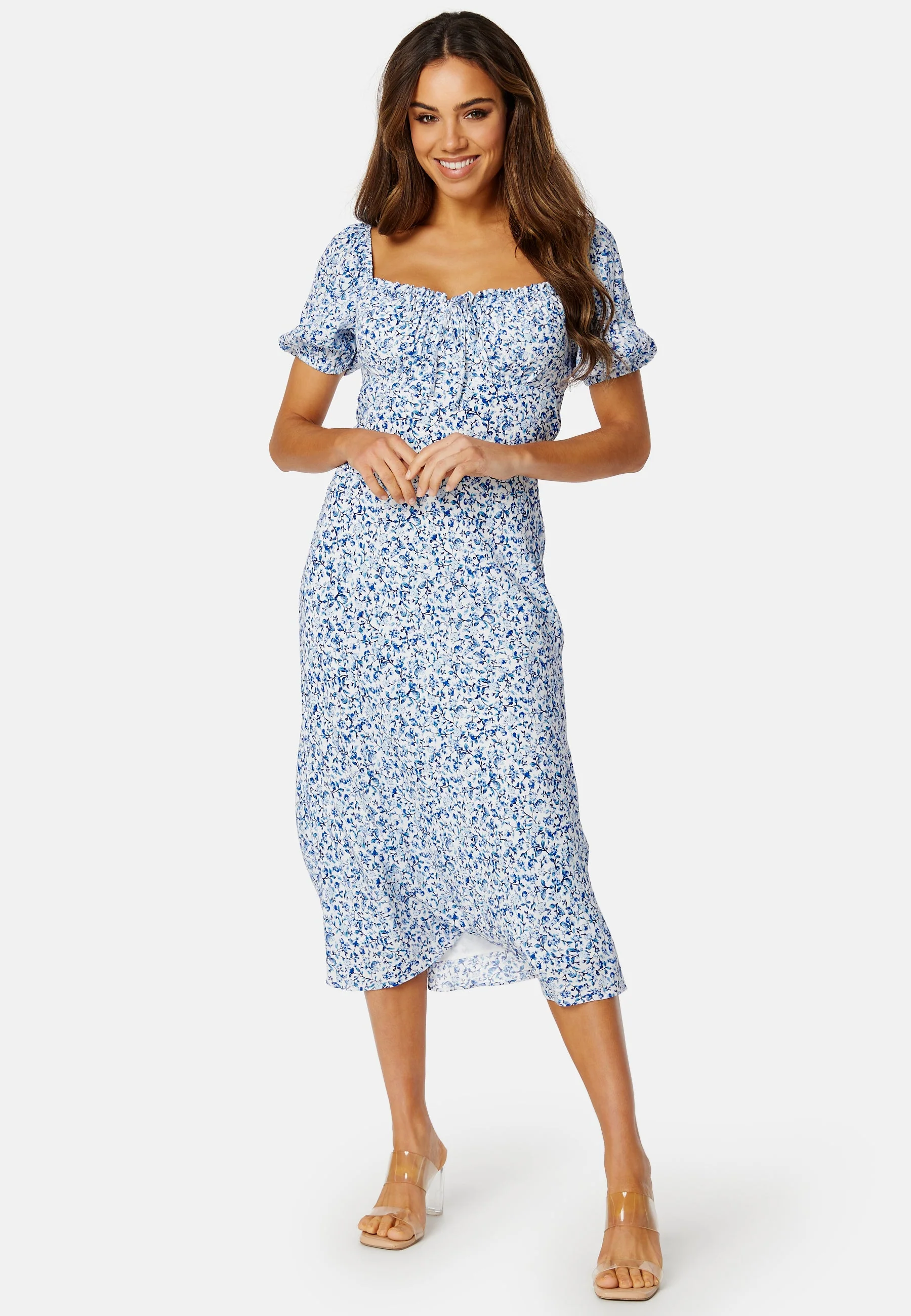 Lorelai Ruched Front Midi Dress - Image 2