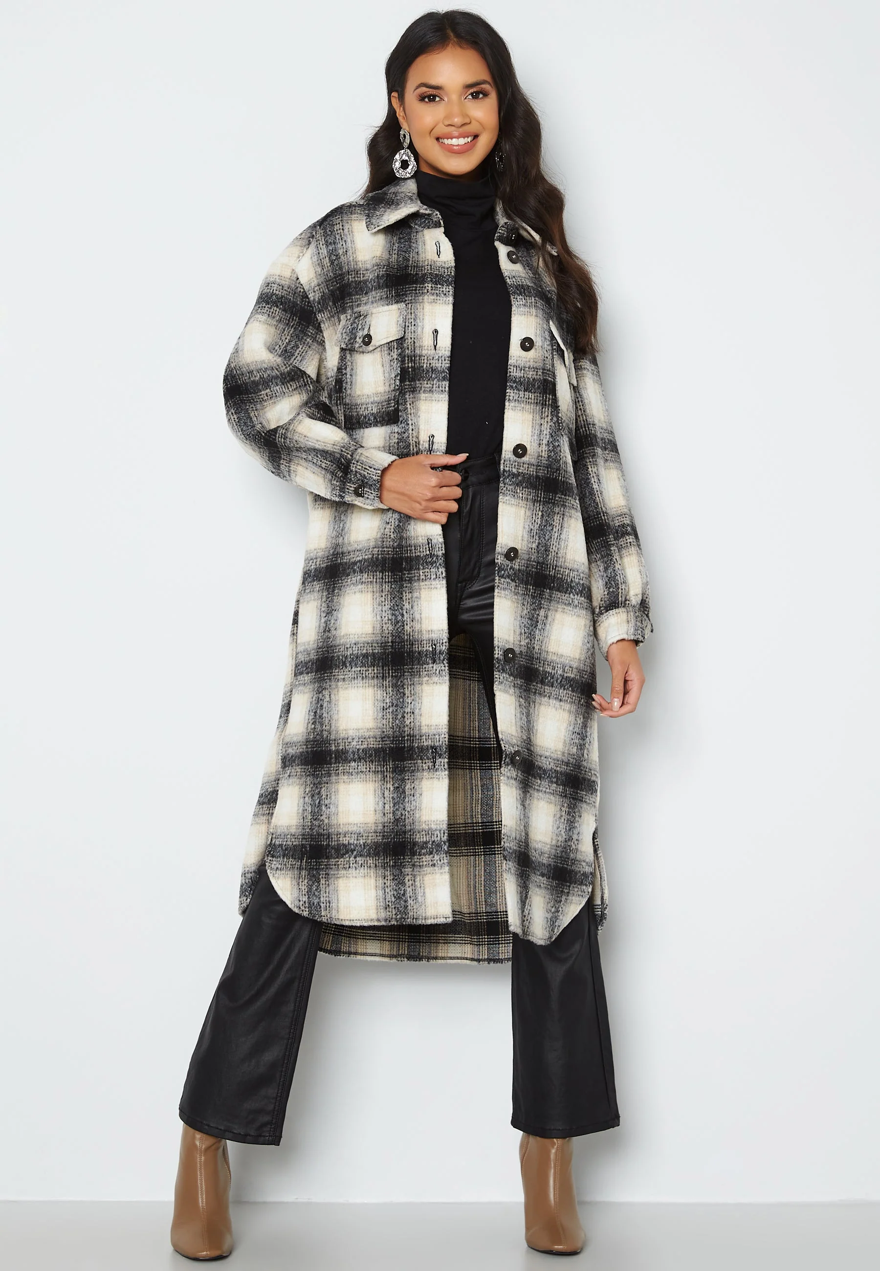 Lou Long Check Shacket