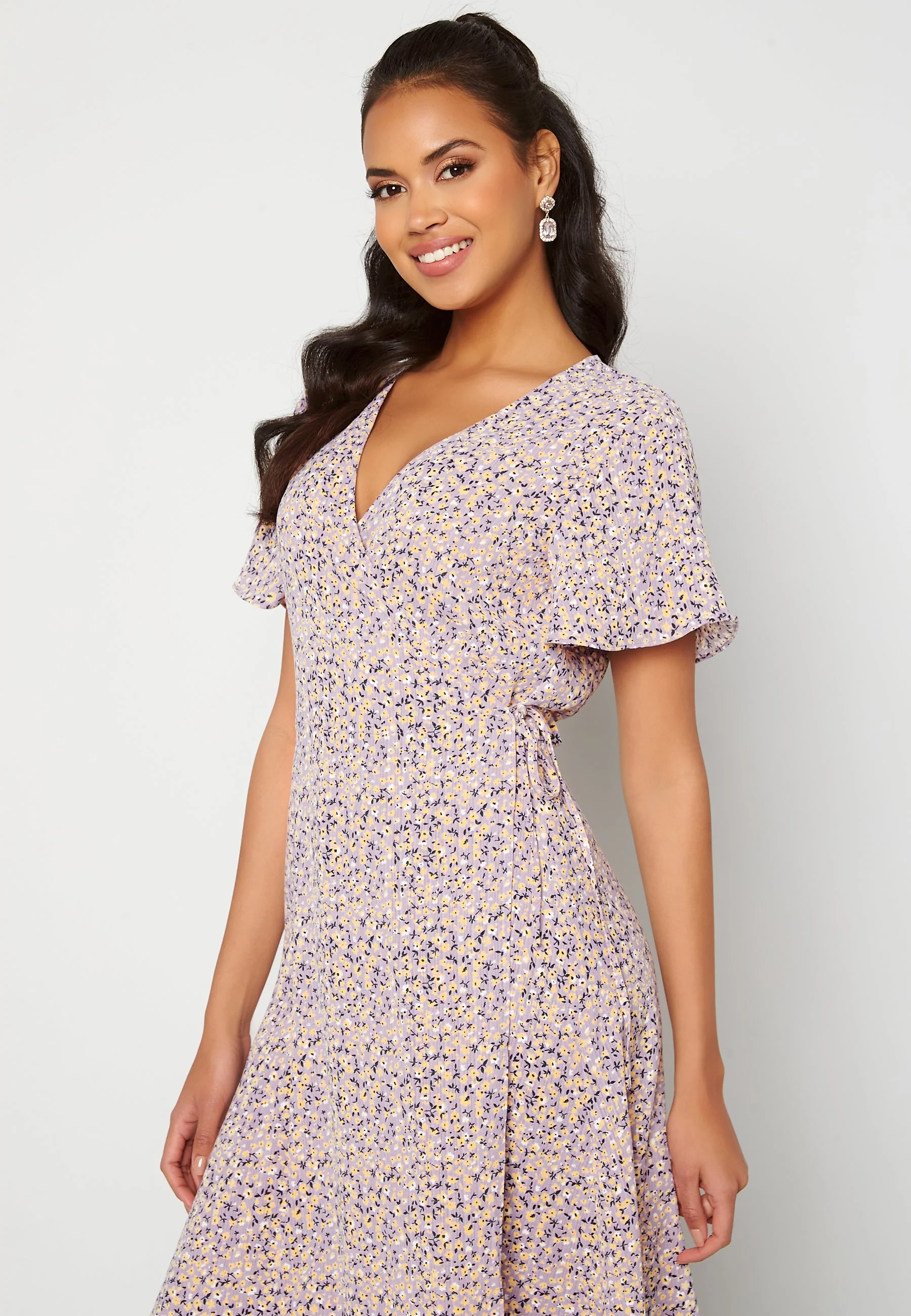 Lovie S/S Wrap Midi Dress - Image 4
