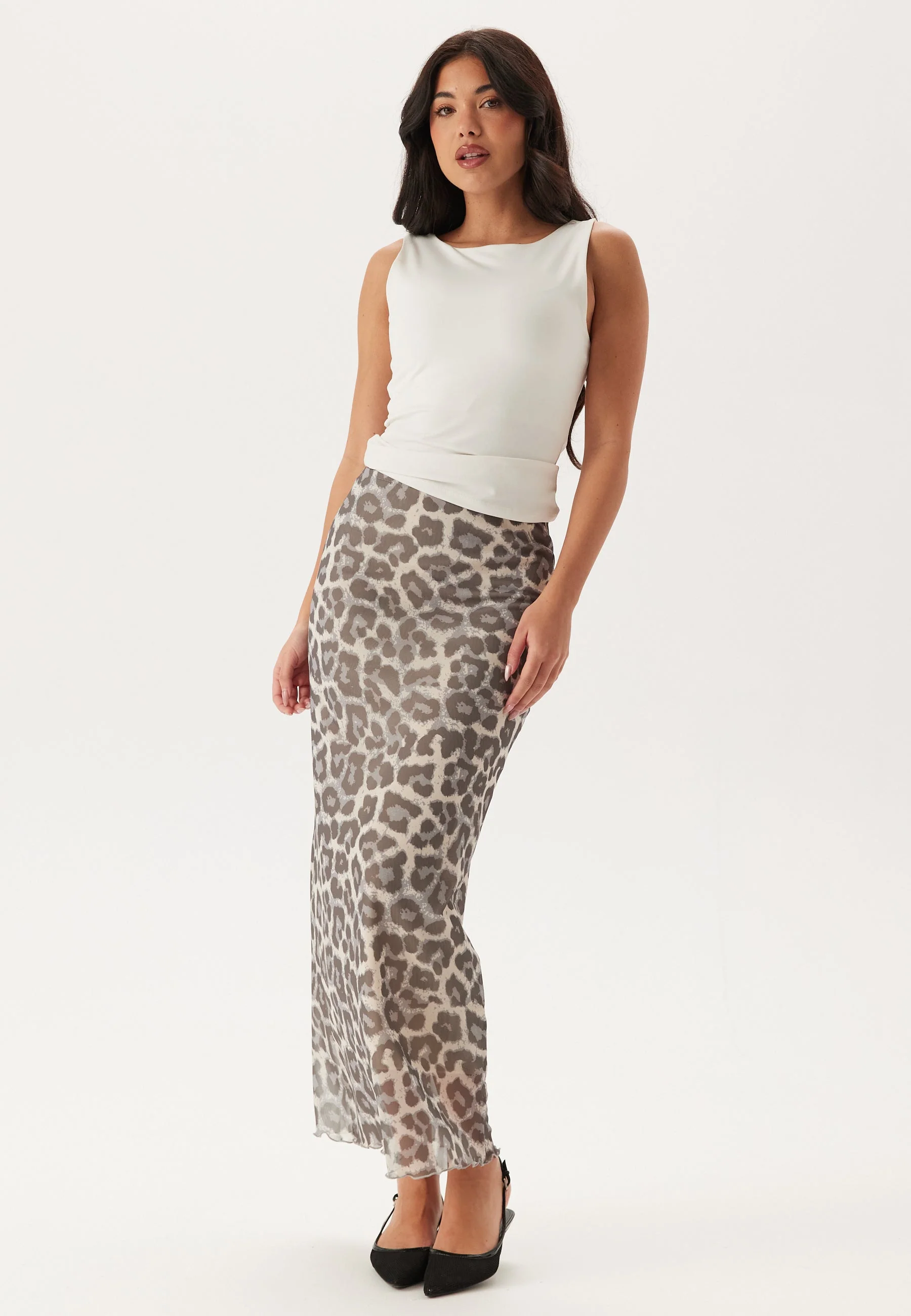 Mesh Maxi Skirt