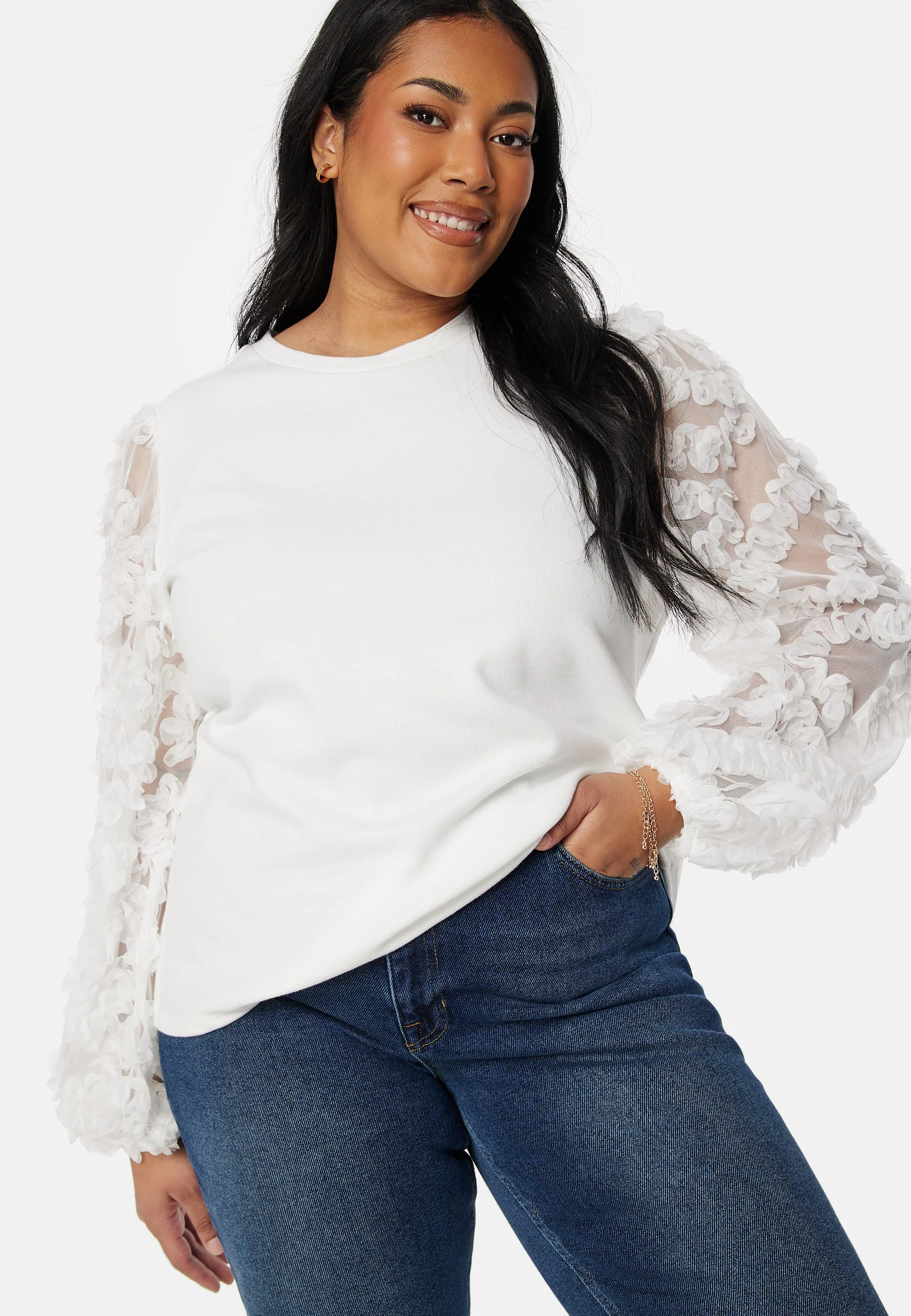 Mesh Sleeve Top - Image 6
