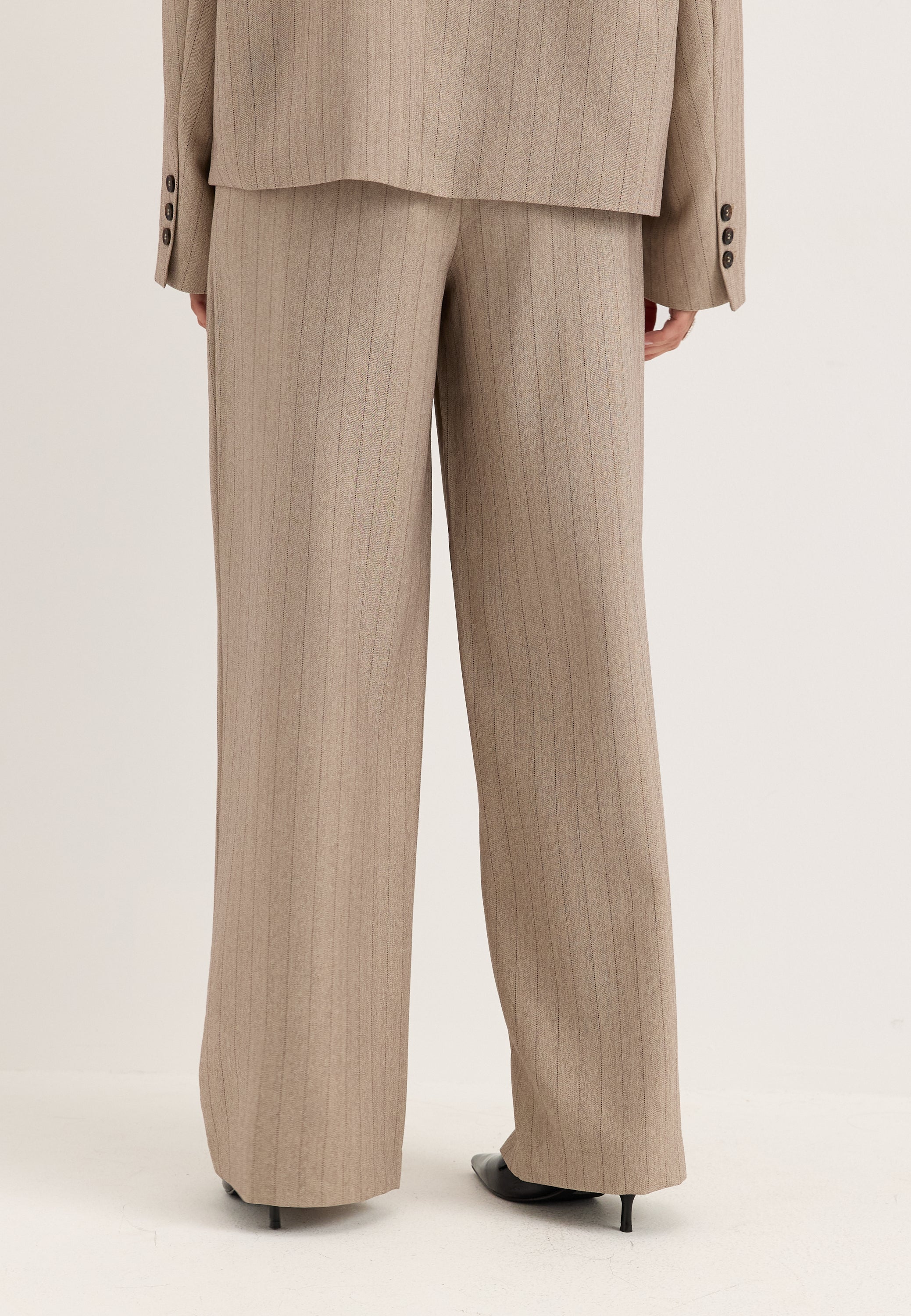 Mid Waist Pleated Suit Trousers - Image 3