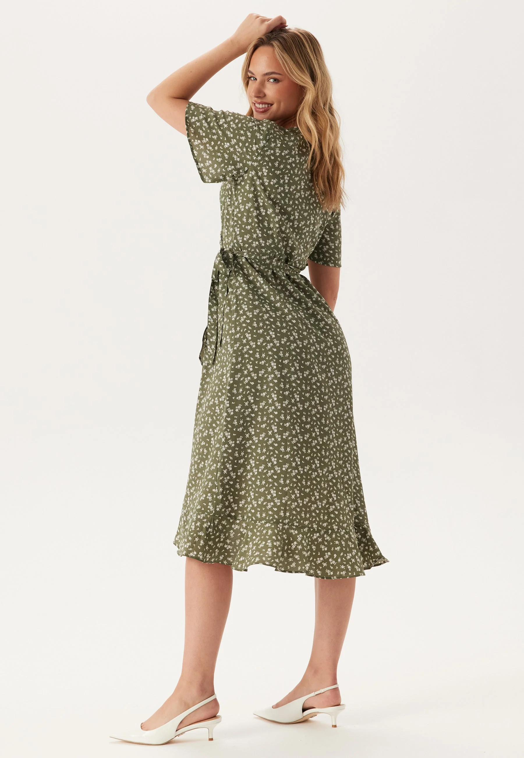 Midi Butterfly Wrap Dress - Image 2