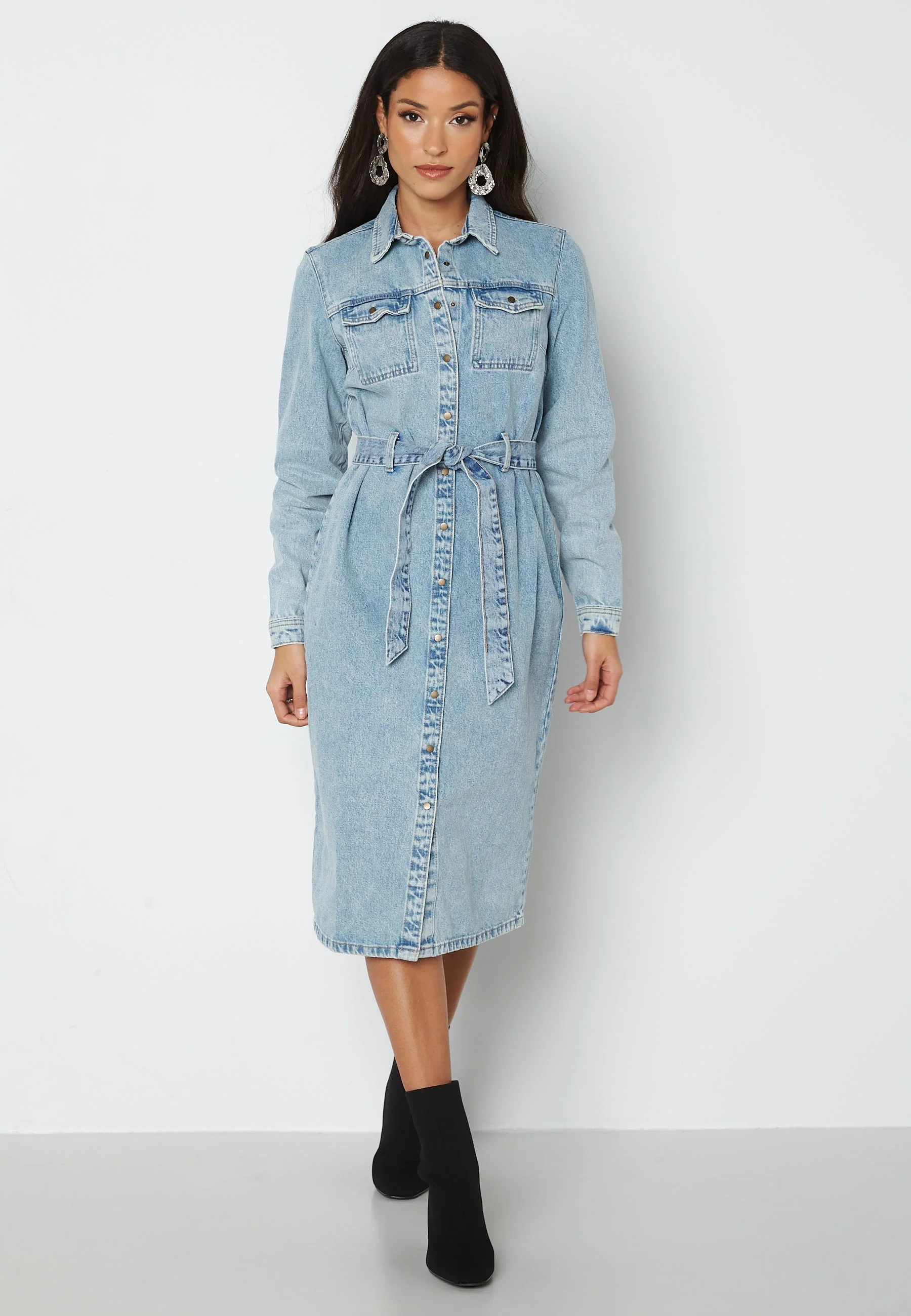 Namir LS Denim Shirt Dress