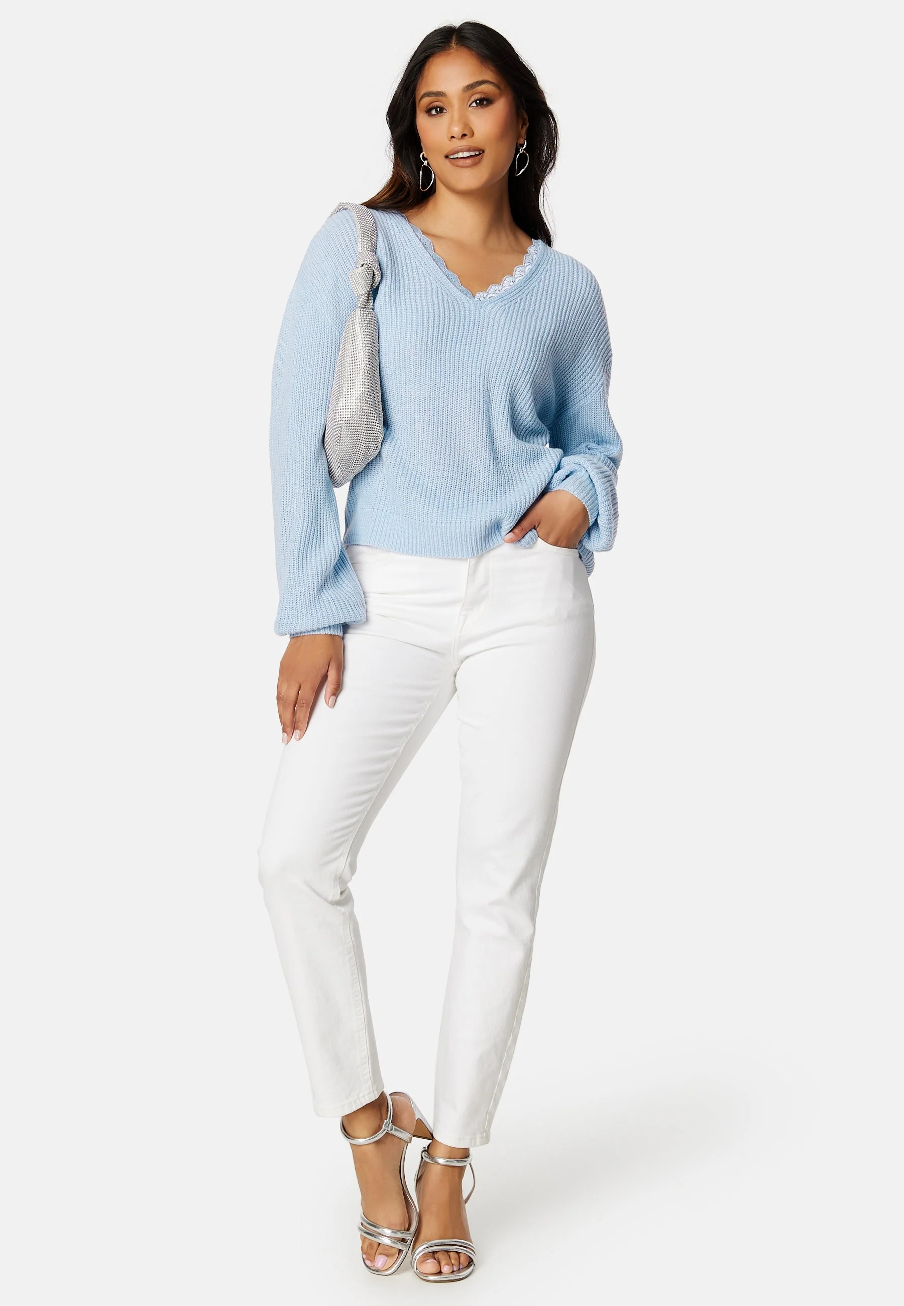 Oa Rev V-Neck Lace Knit - Image 4