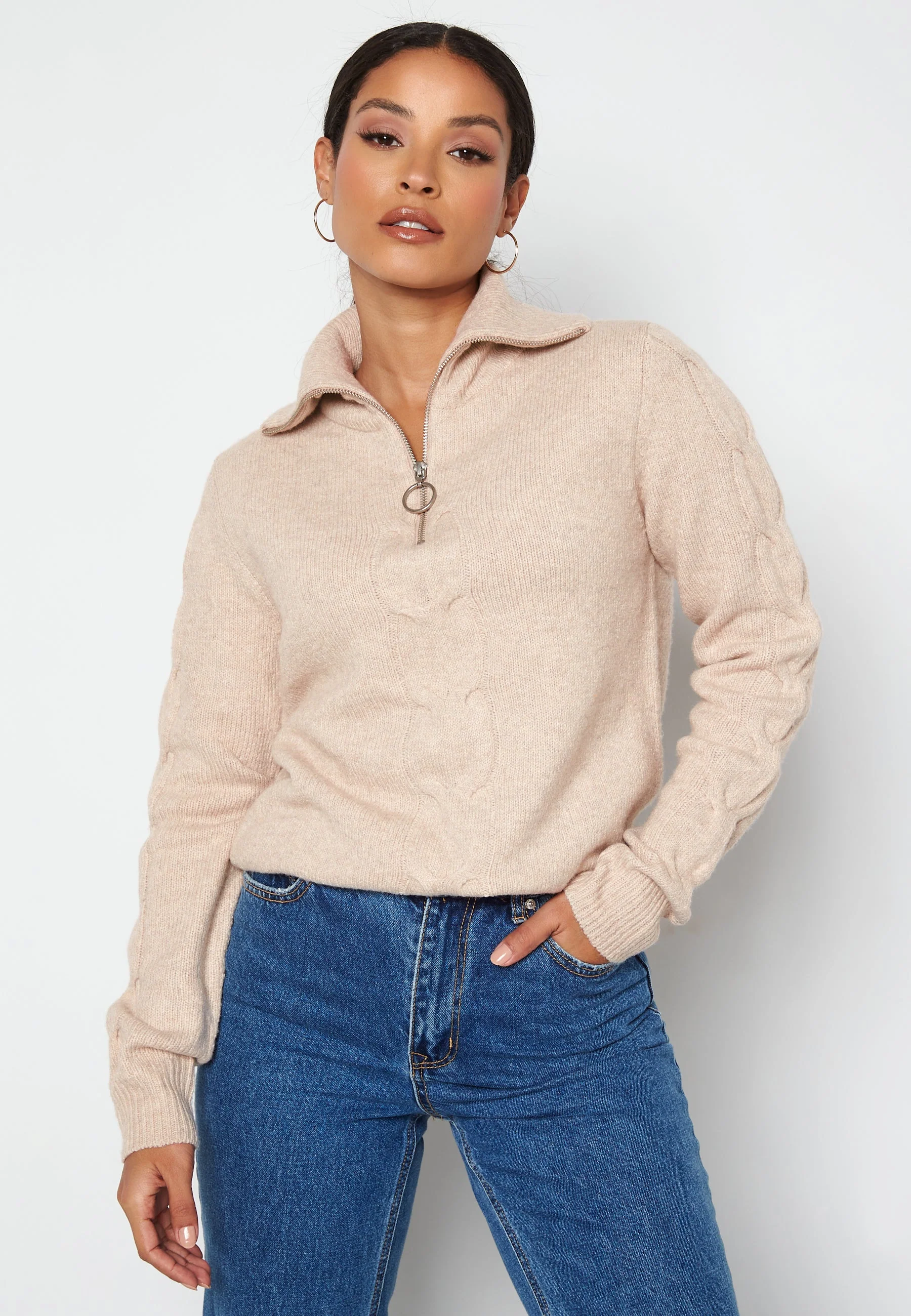 Oaly L/S Zipper Top