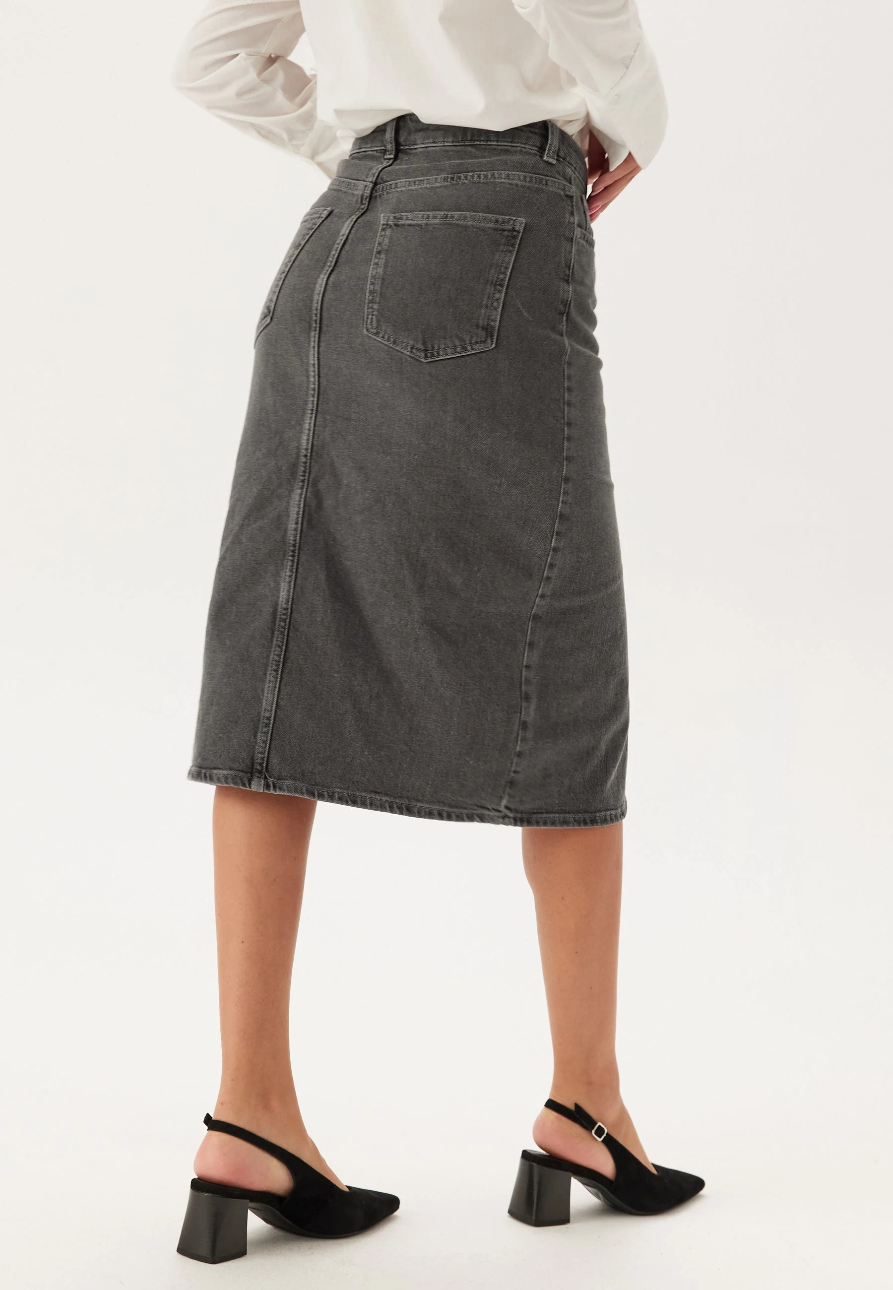 Objellen Midi Denim Skirt - Image 3