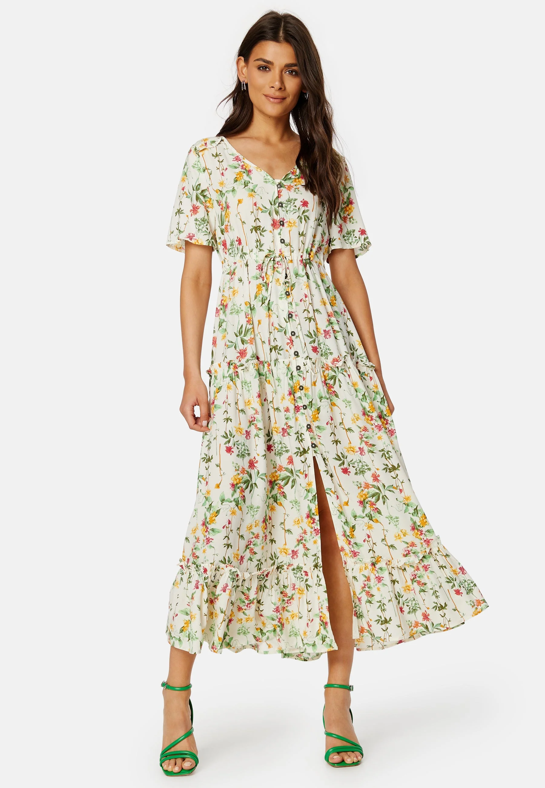 Objlorena S/S Long Dress