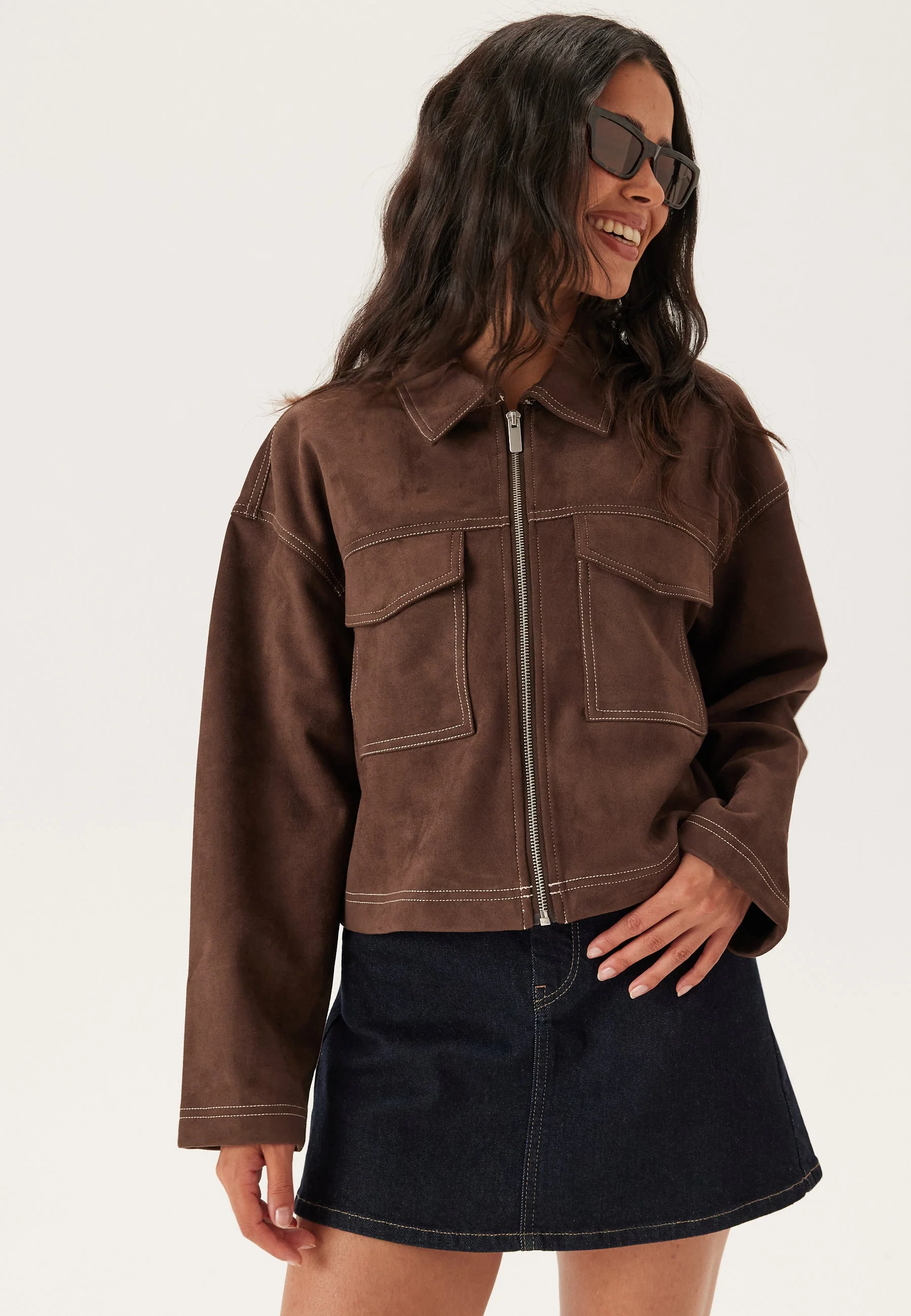 Onlstina Life Faux Suede Jacke - Image 4