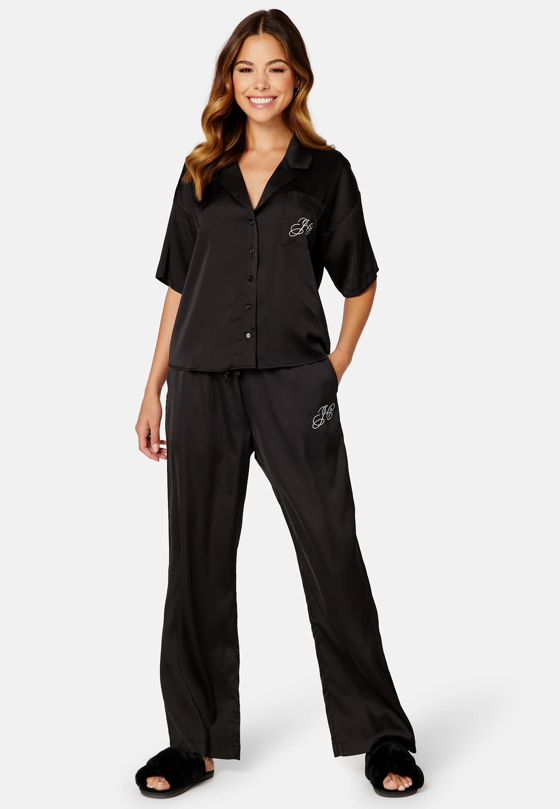 Paula Solid Satin Trouser