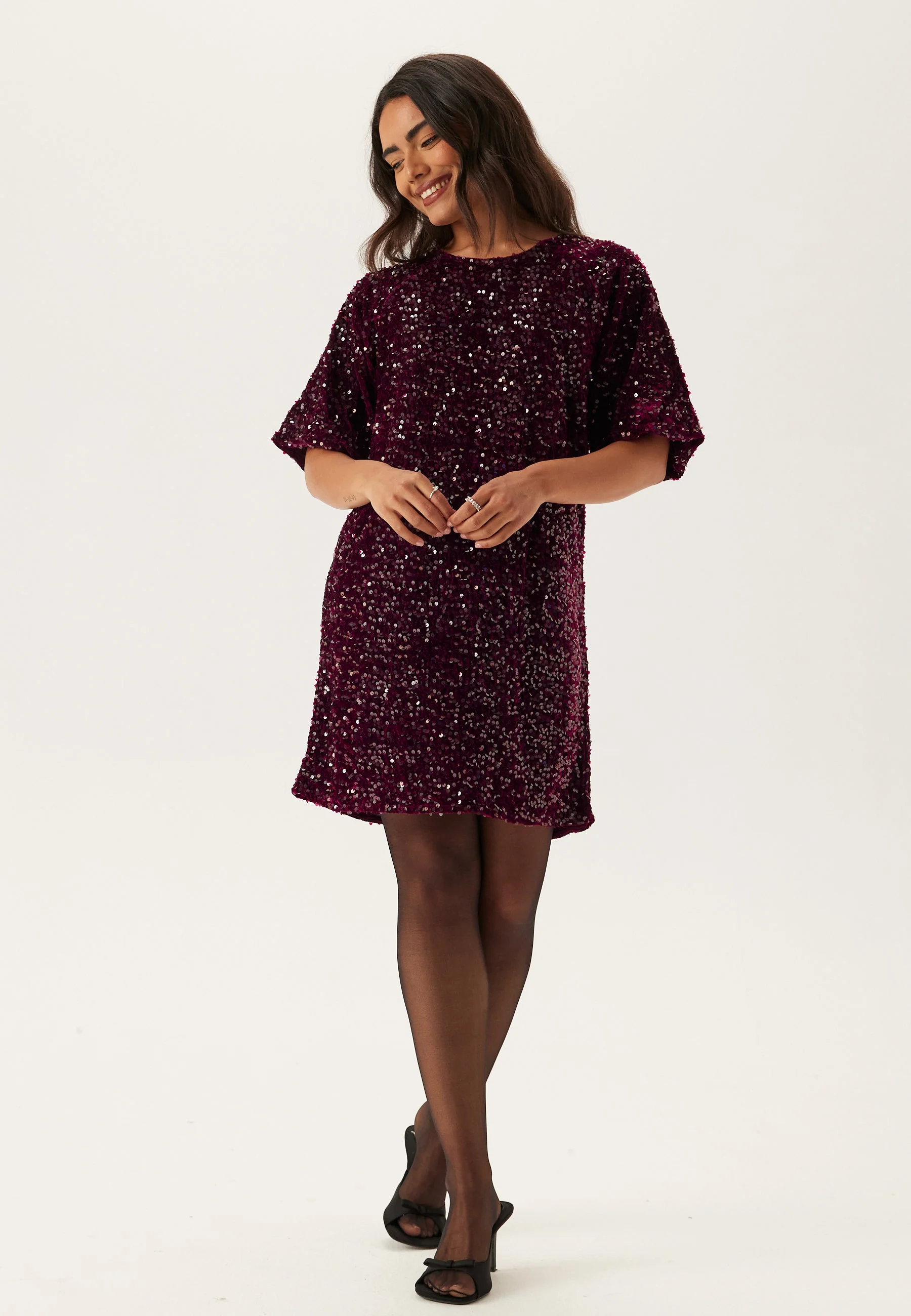 Pckam Ss Puff Sleeves Dress - Image 3