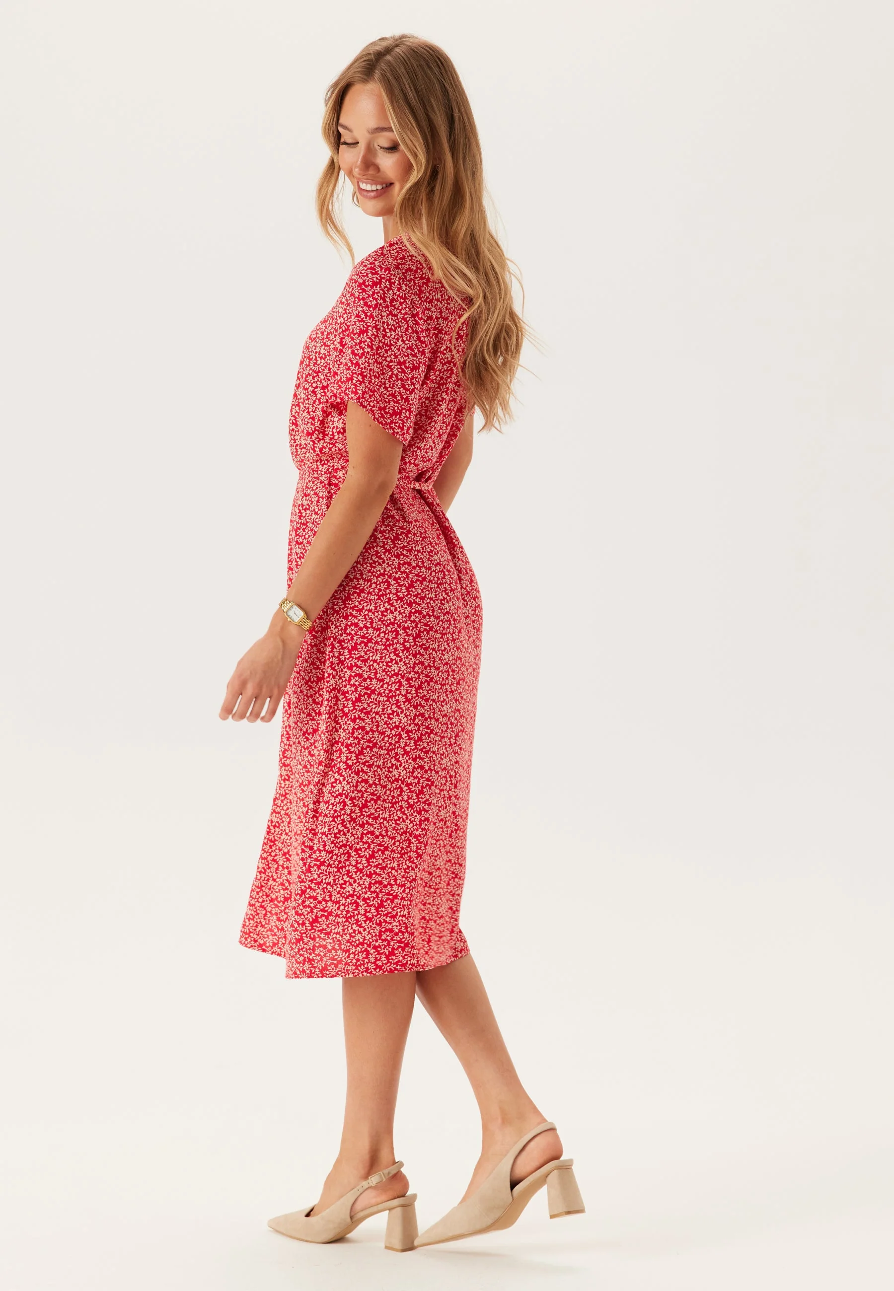 Pcnya Ss V-neck Midi Dress - Image 2