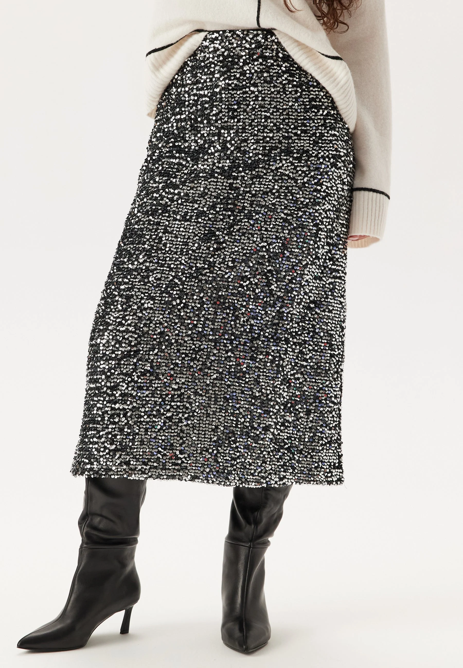 Pcserena Sequin Hw Midi Skirt - Image 3