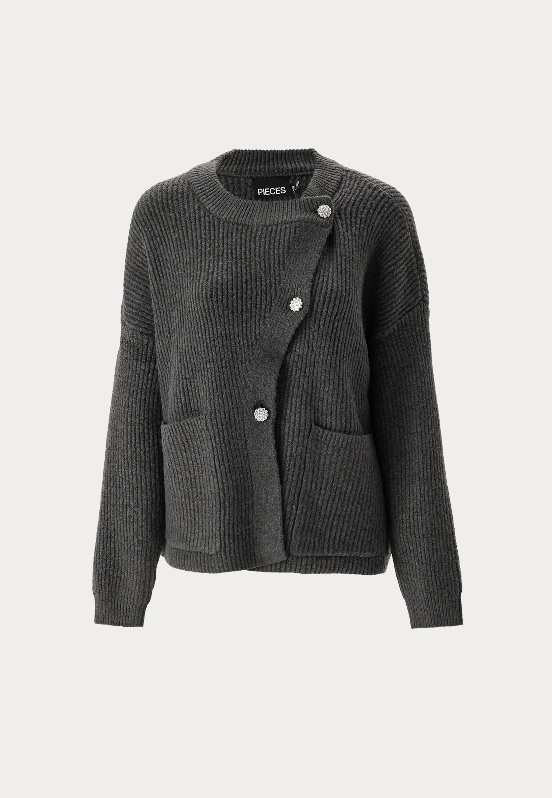 Pcsiga Ls Overlap Knit Cardiga - Image 5