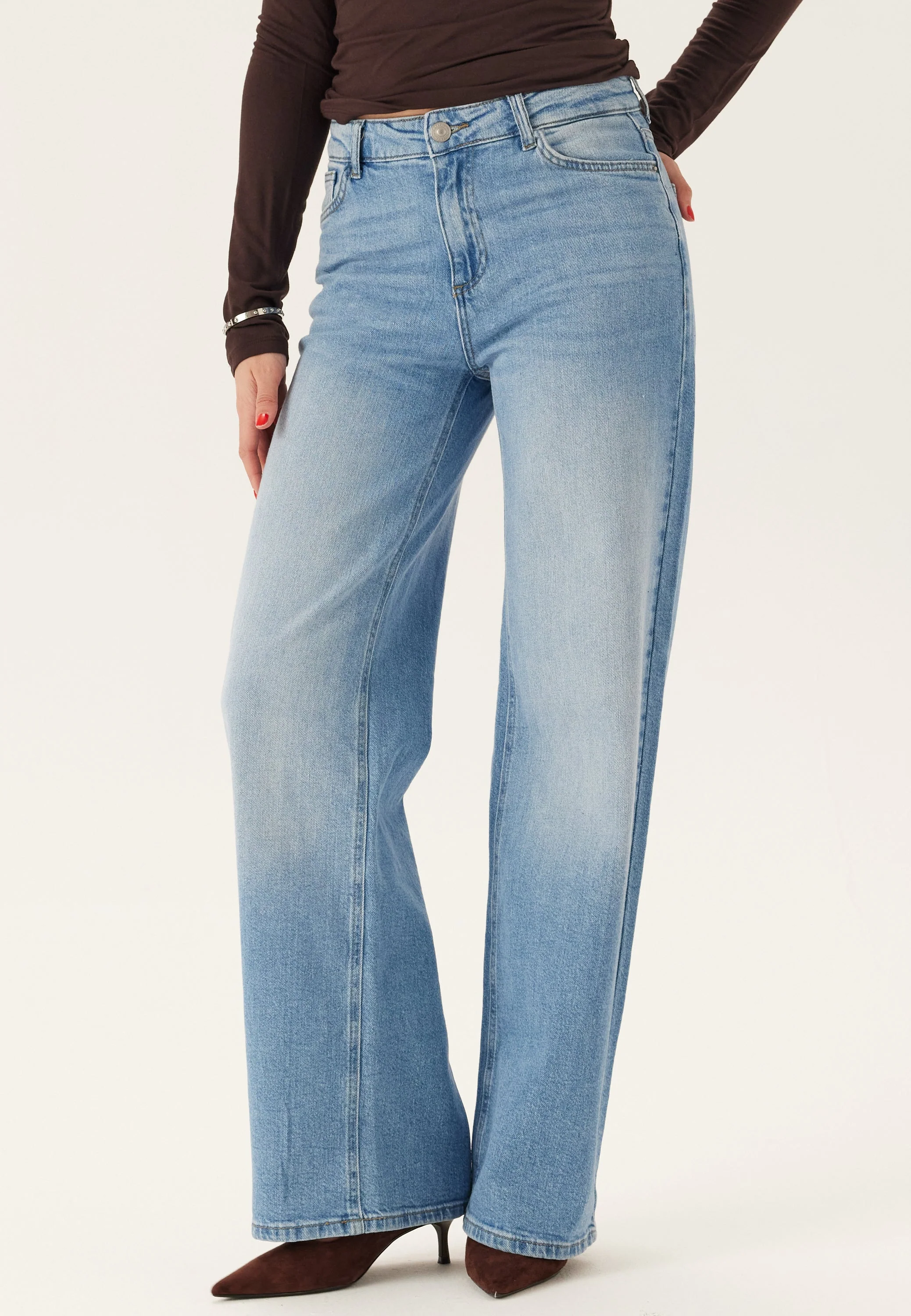 Pcsilke Mw Wide Jeans Noos