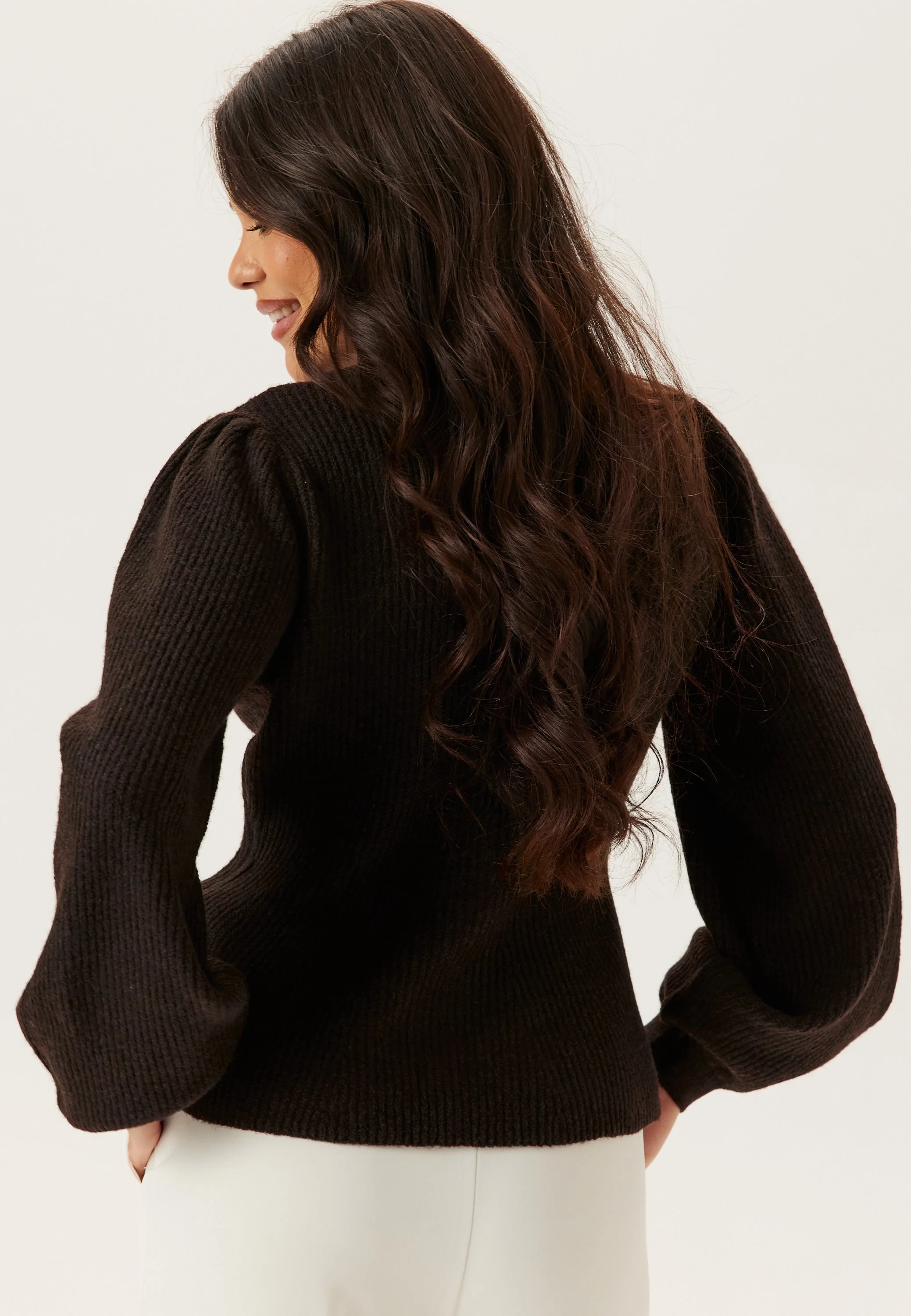 Pcsilly Ls Puff Knit Cardigan - Image 2