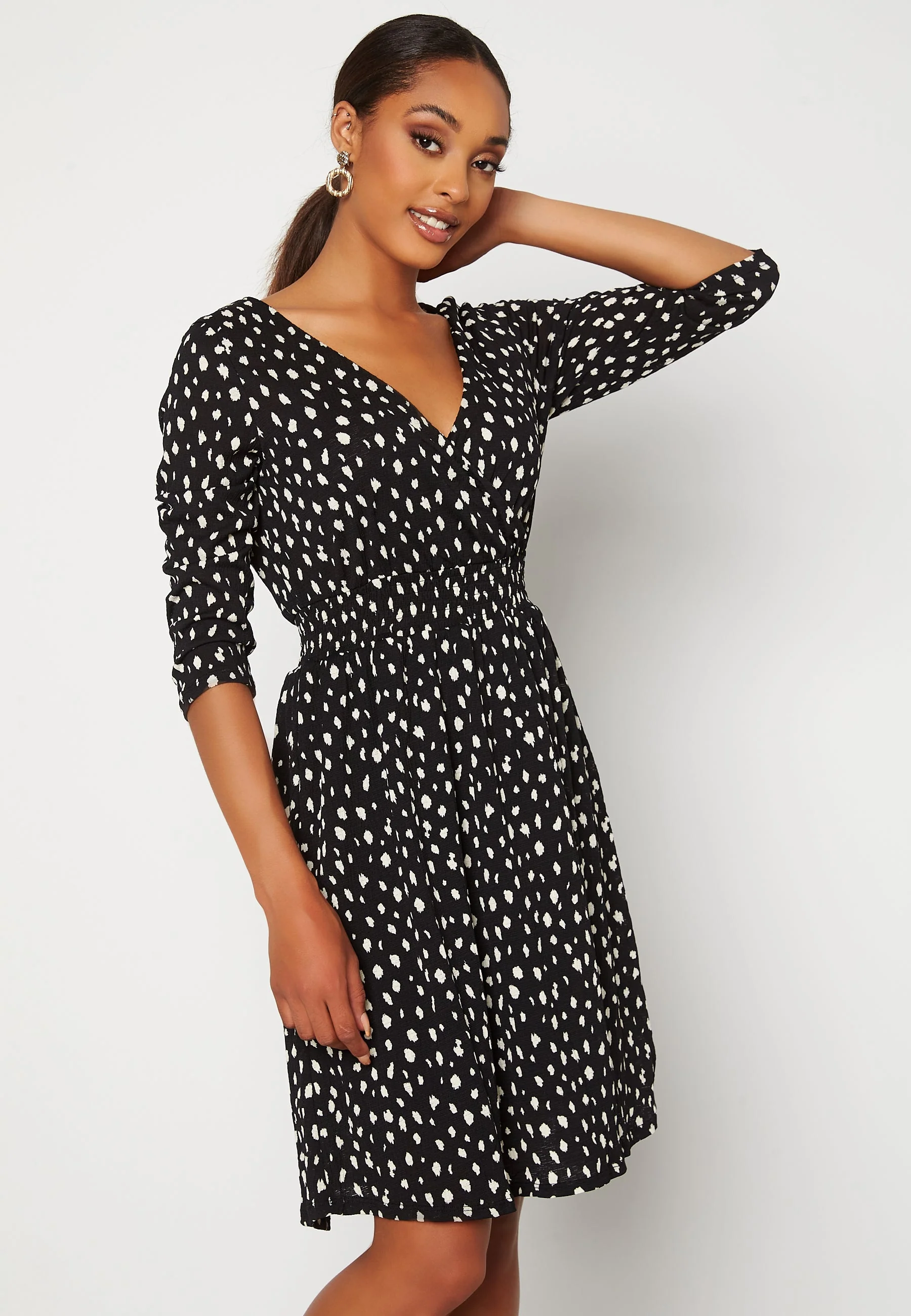 Pella 3/4 Wrap Short Dress