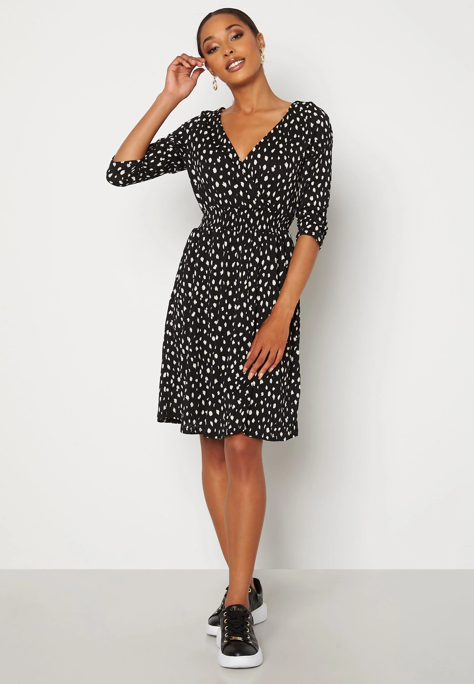 Pella 3/4 Wrap Short Dress - Image 2