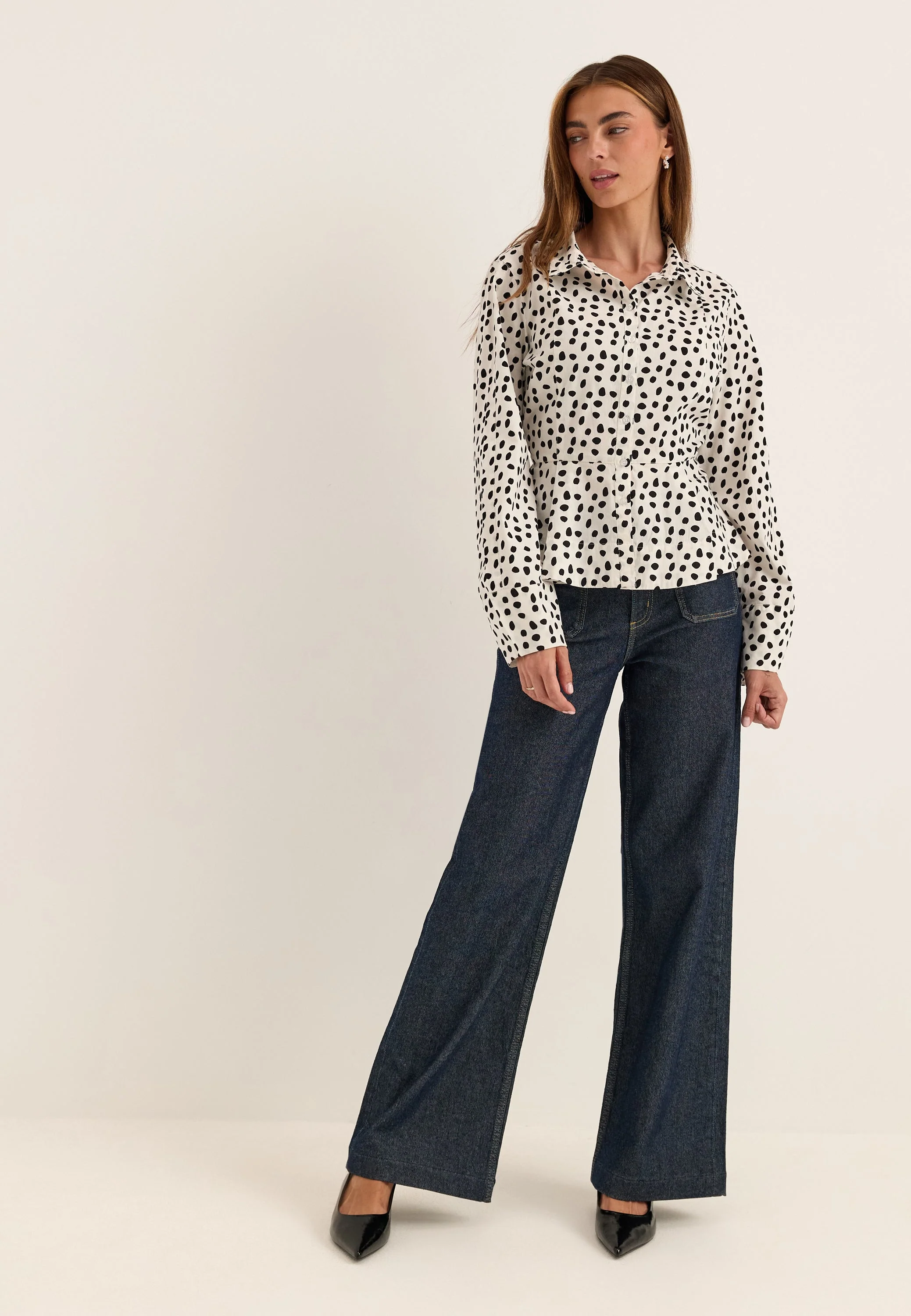 Peplum Cotton Shirt - Image 4