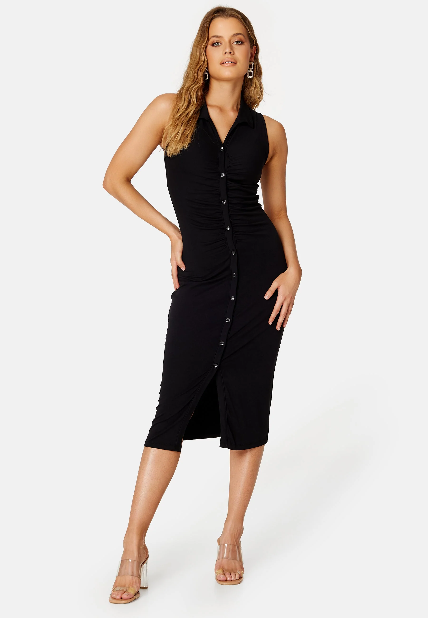Philippa drapy button dress - Image 5
