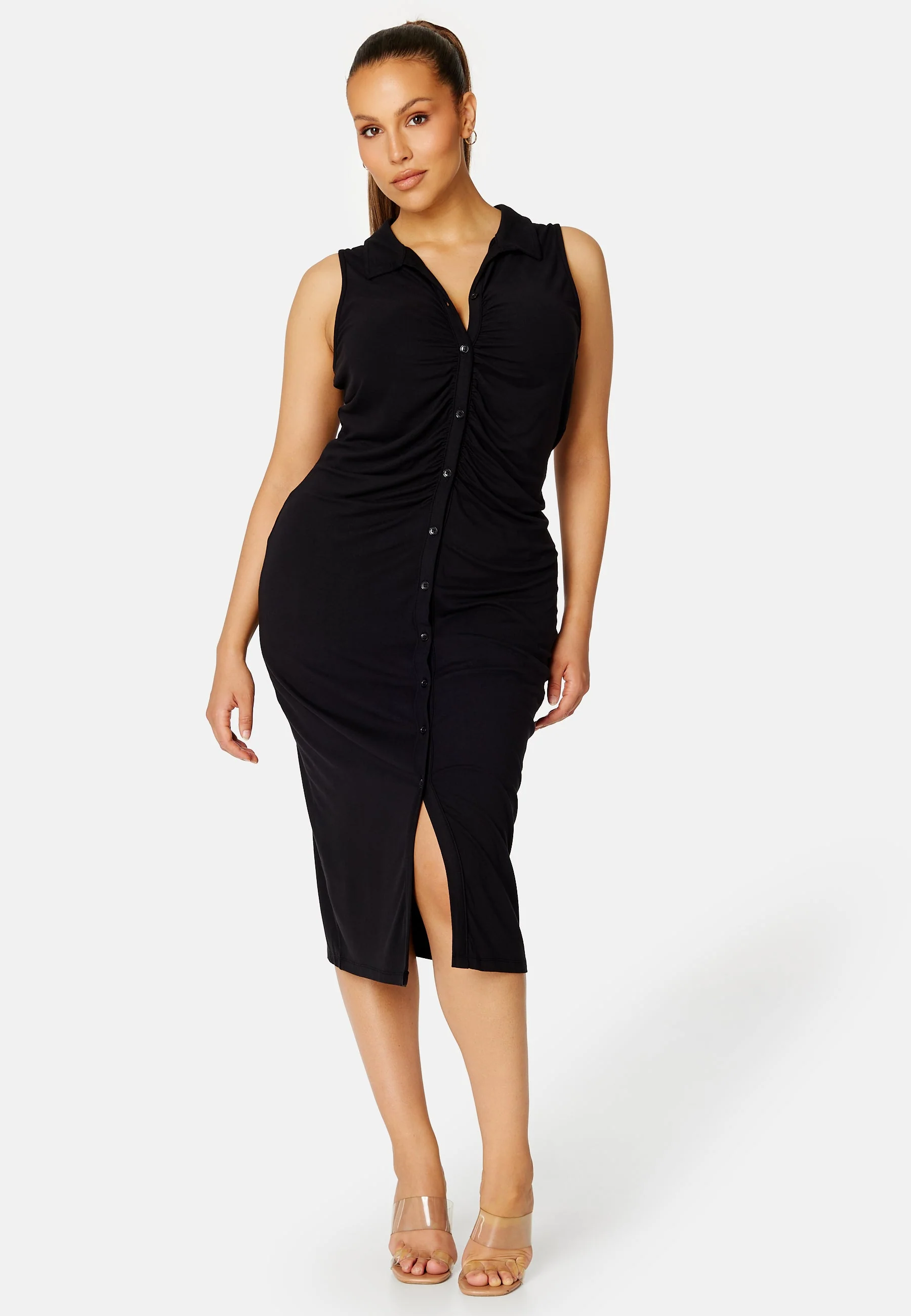 Philippa drapy button dress - Image 6