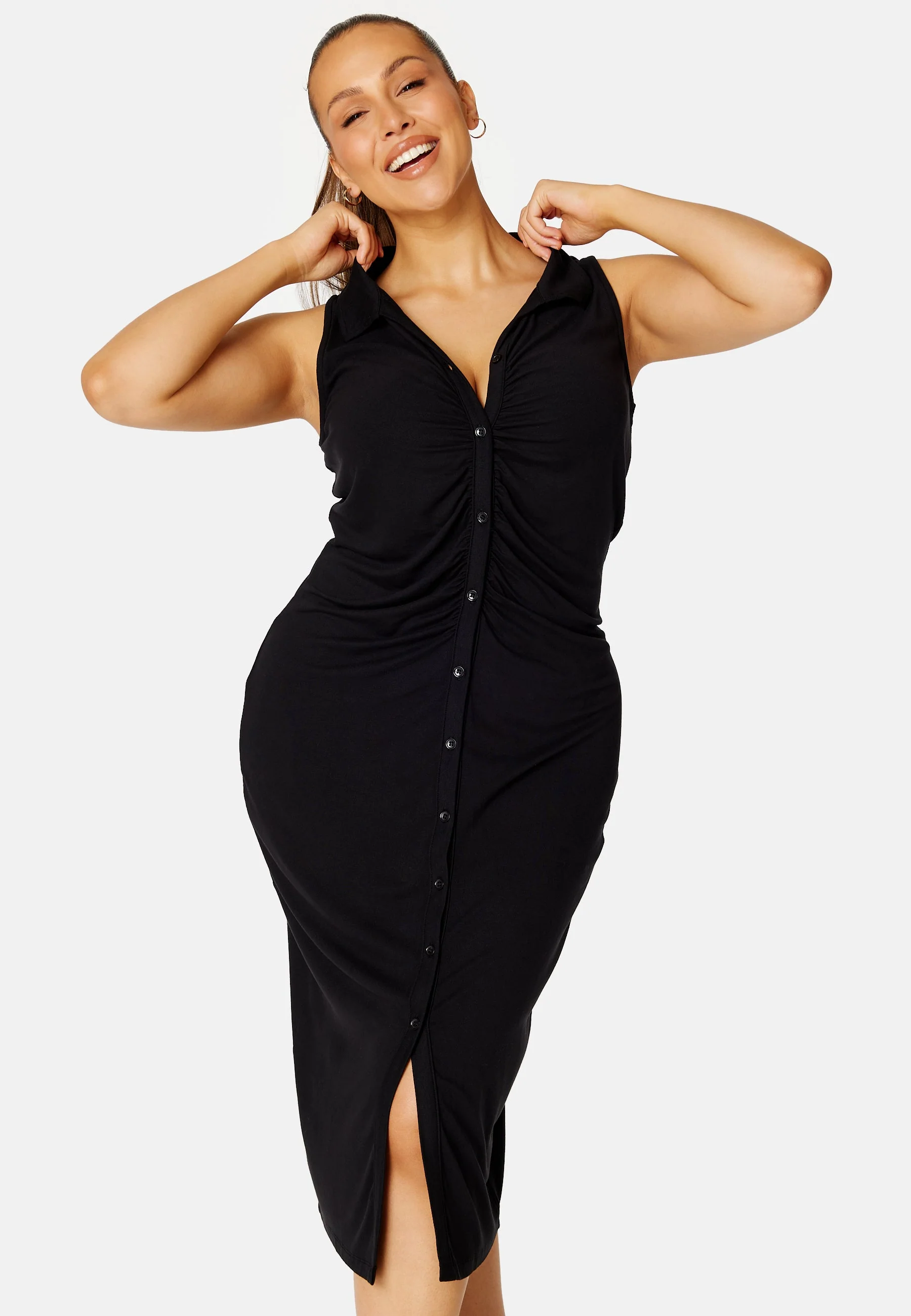 Philippa drapy button dress - Image 7