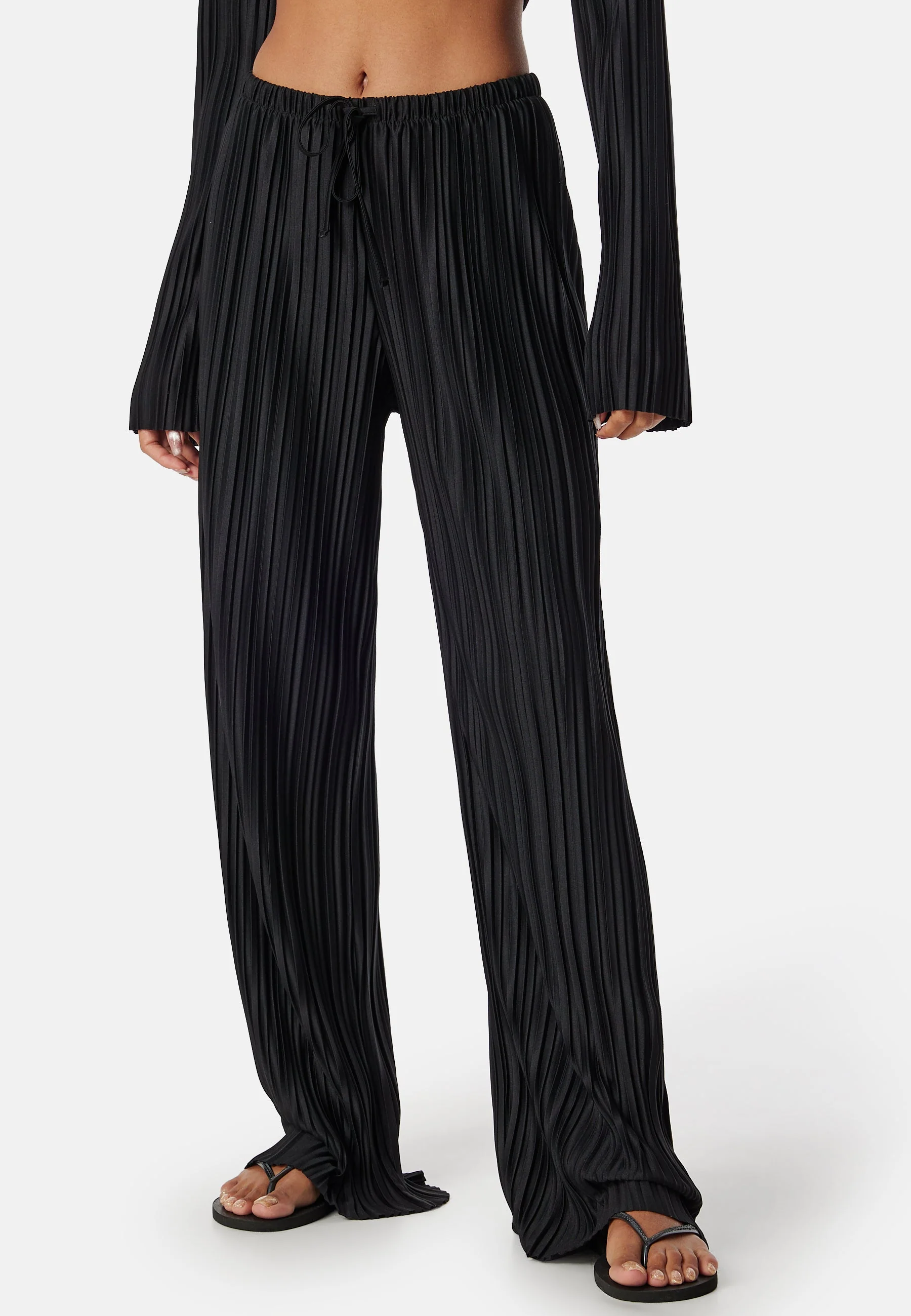 Pleated Wide Trousers - Image 2