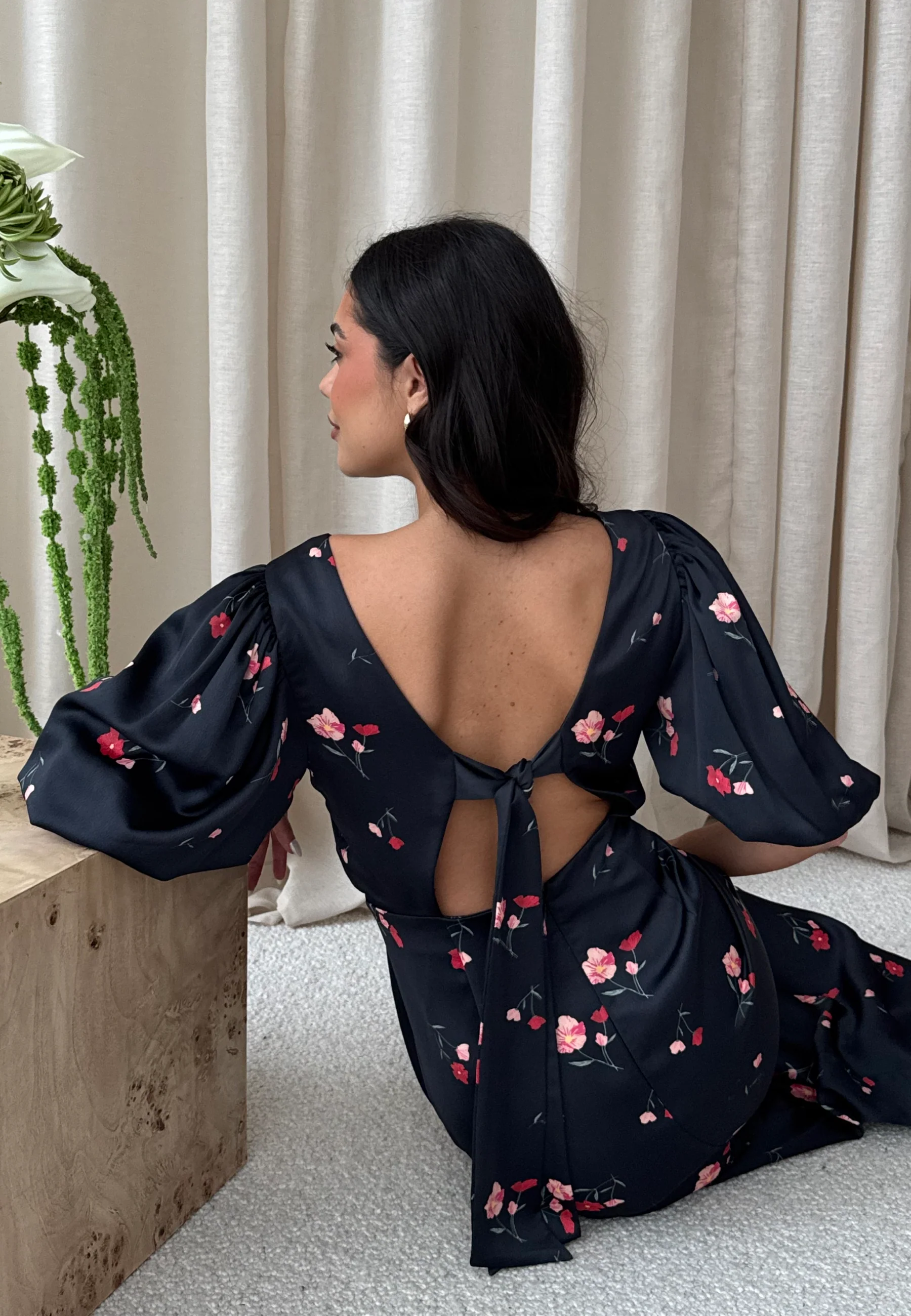 Puff Sleeve Ankle Dress - Image 2