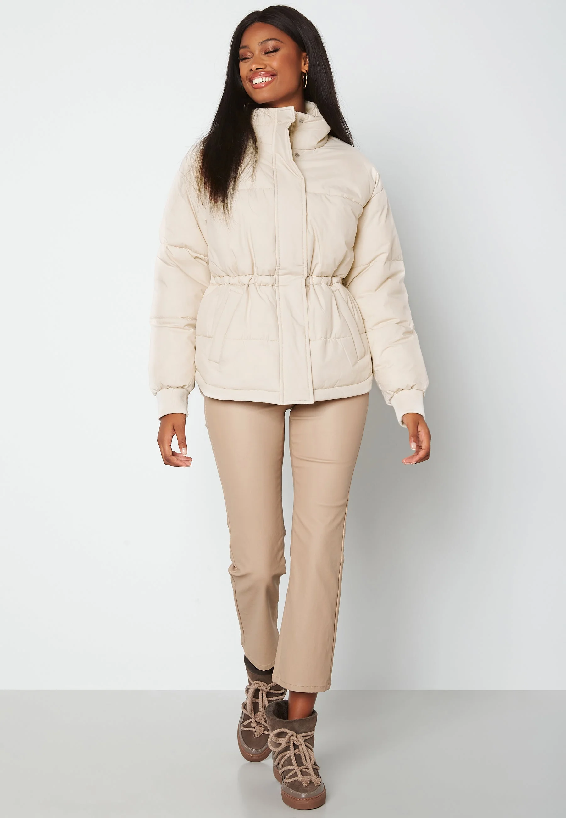 Rahima Drawstring Waist Puffer Jacket