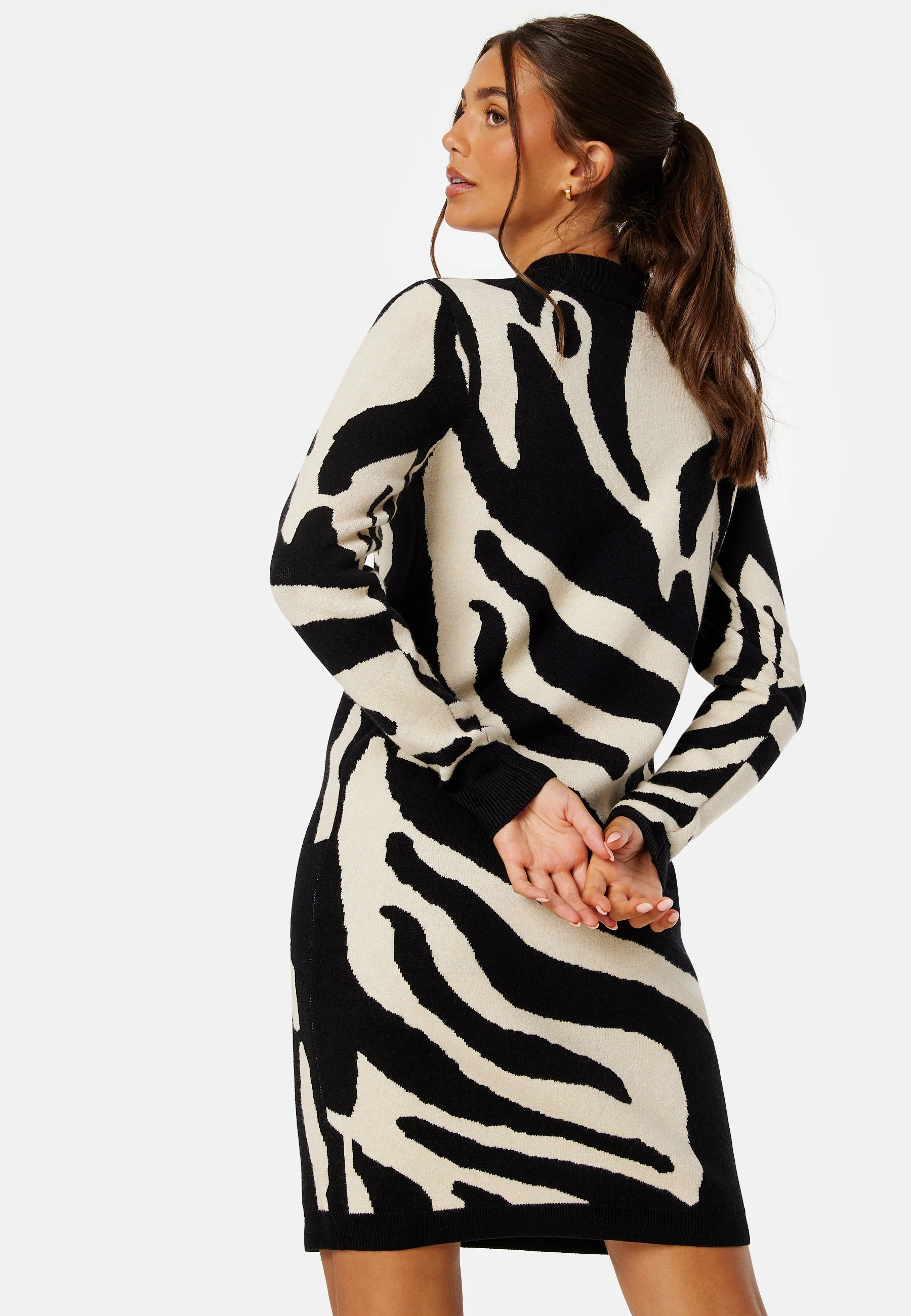 Ray L/S Knit Dress AOP - Image 4