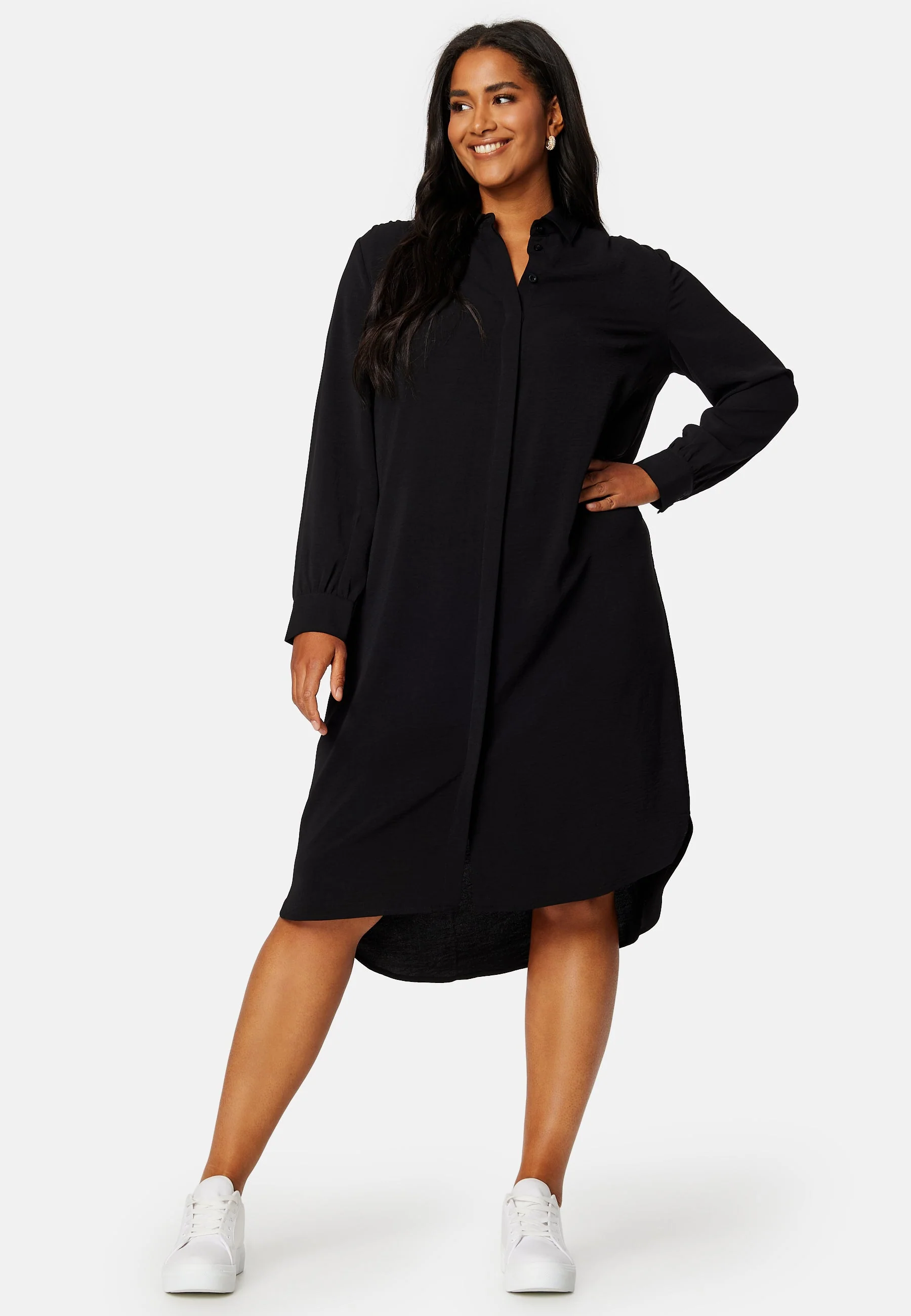 Relaxed L/S Shirt Dress - Image 5