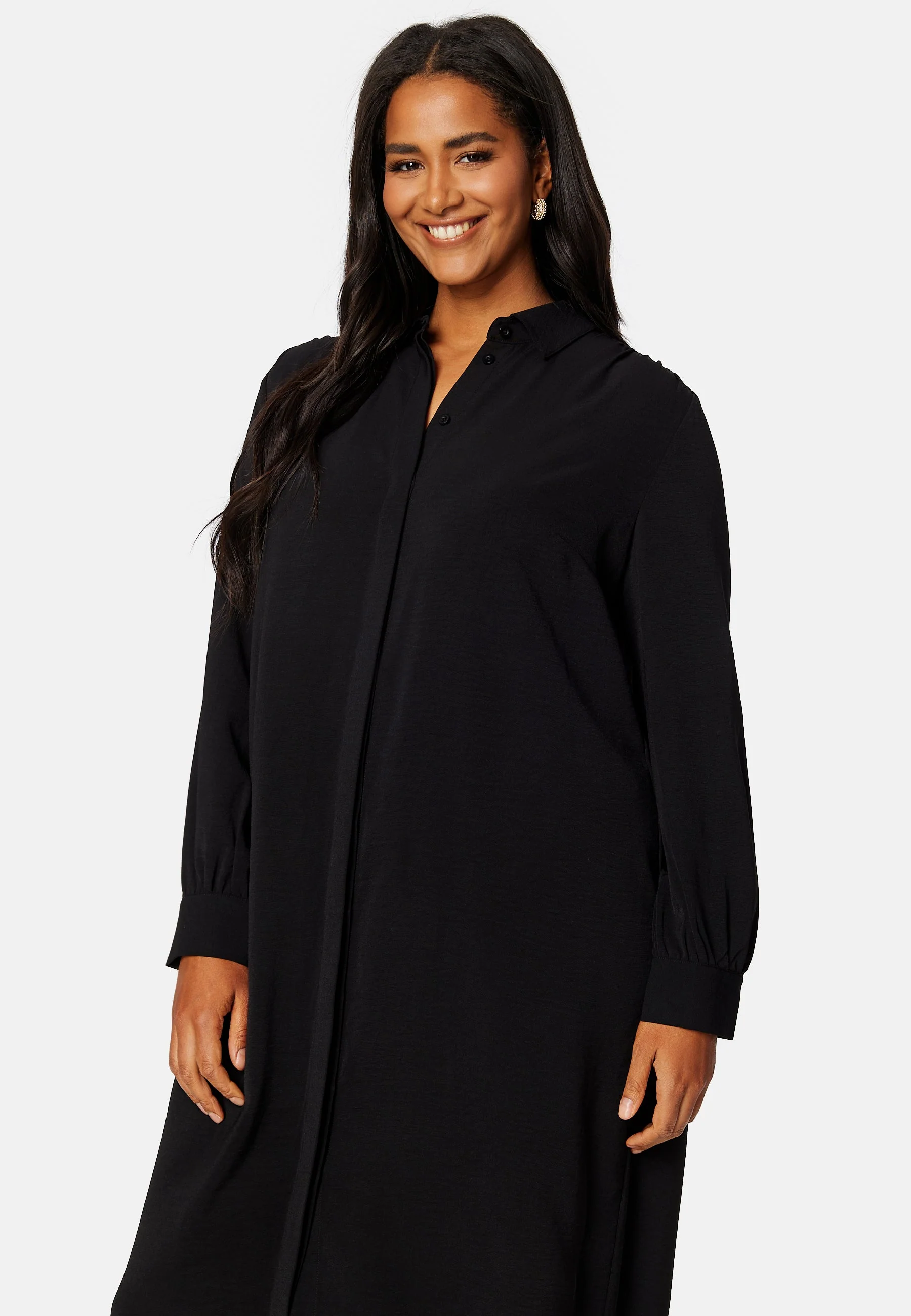 Relaxed L/S Shirt Dress - Image 6
