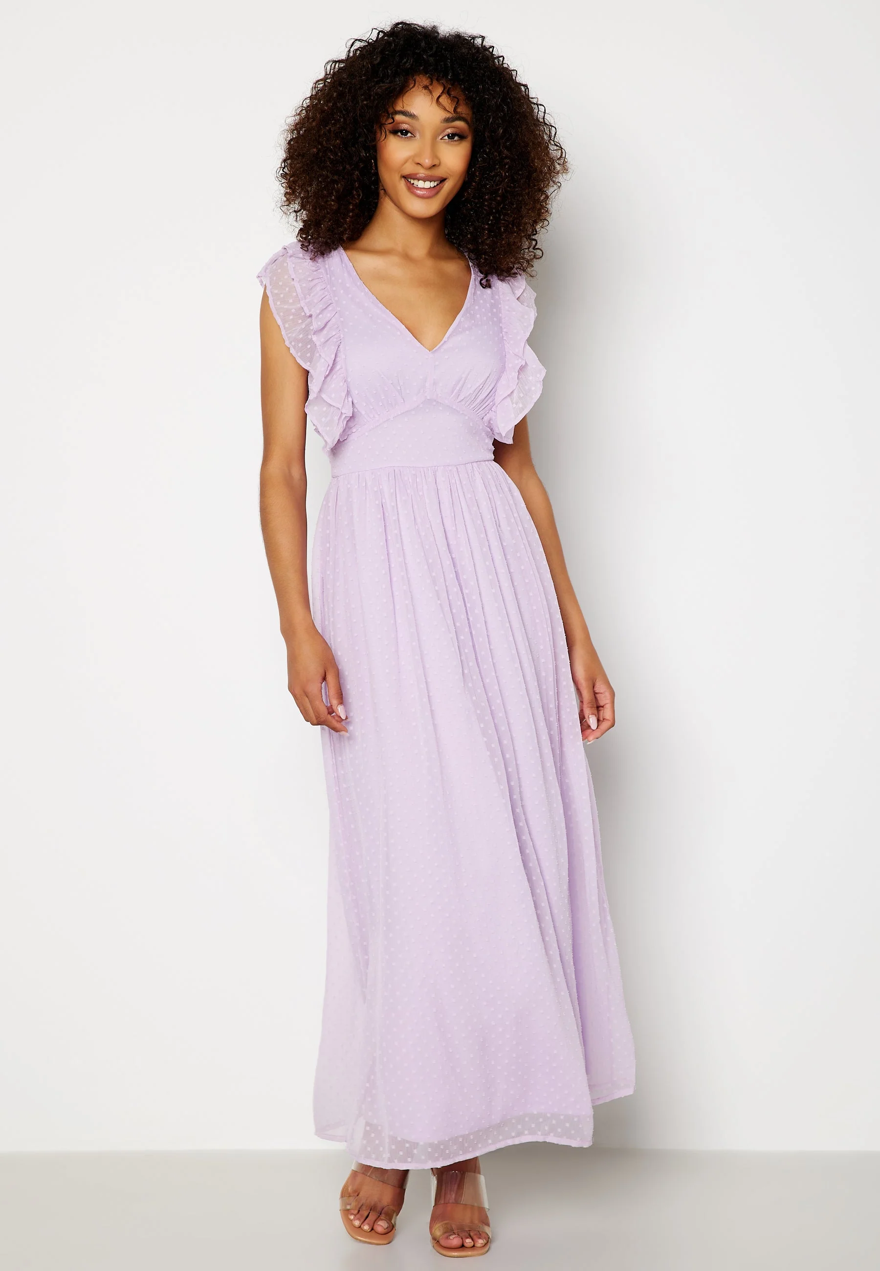 Renata V-neck S/L Ankle Dress