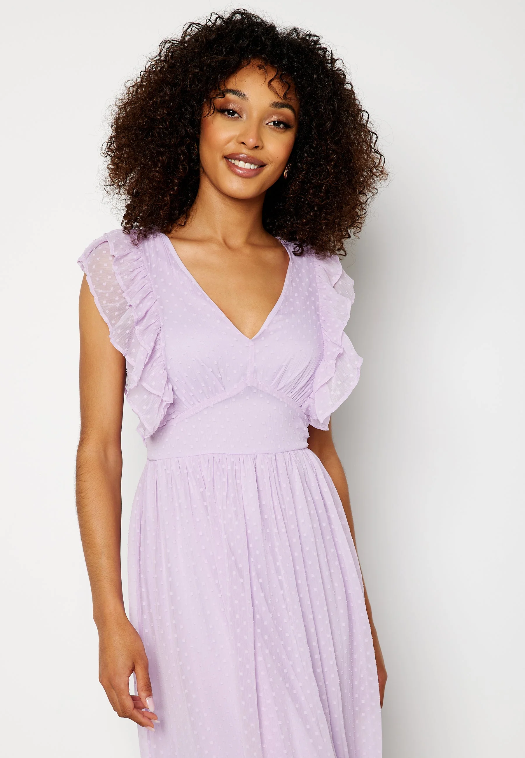 Renata V-neck S/L Ankle Dress - Image 3