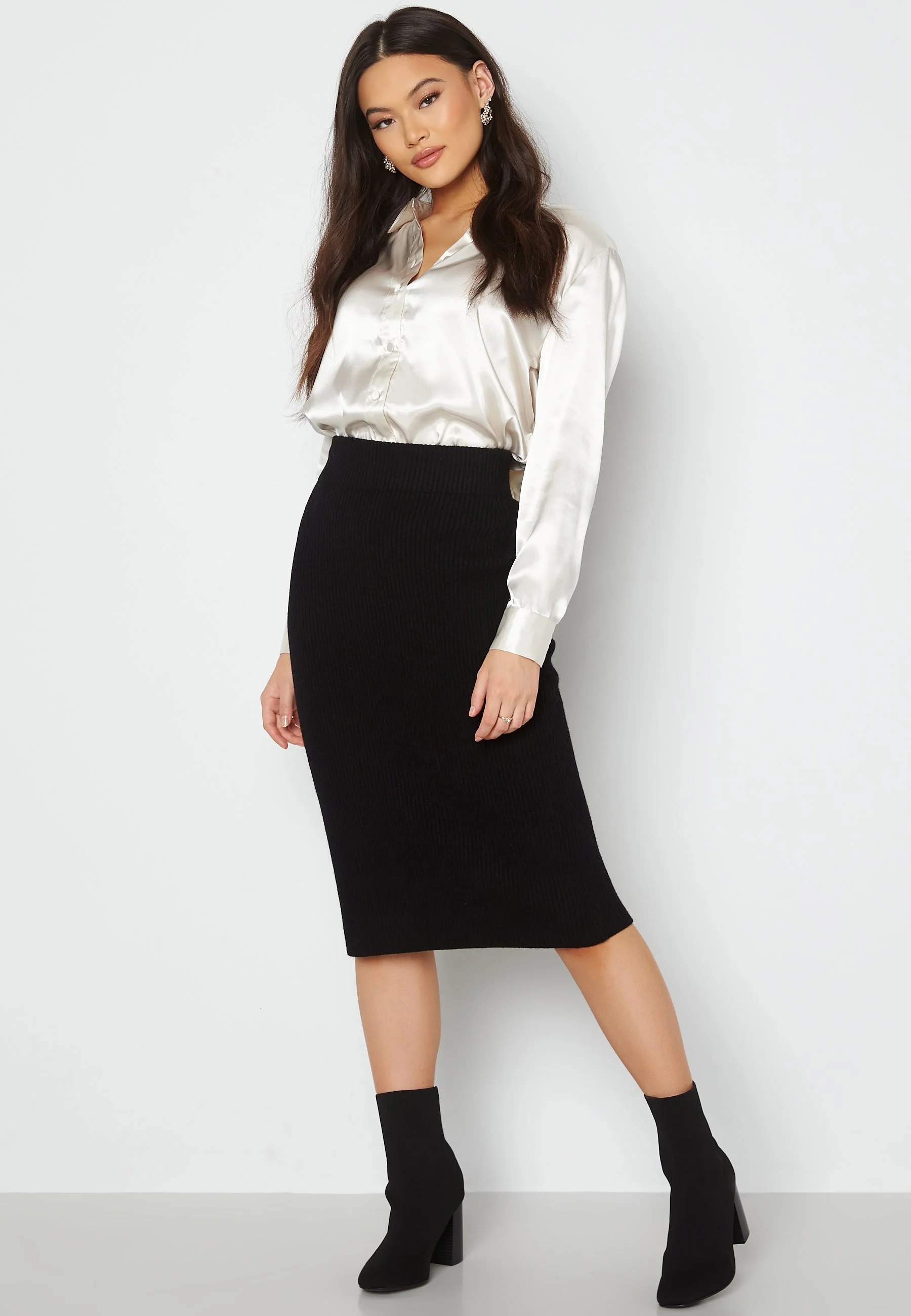 Ril Pencil HW Knit Skirt - Image 2