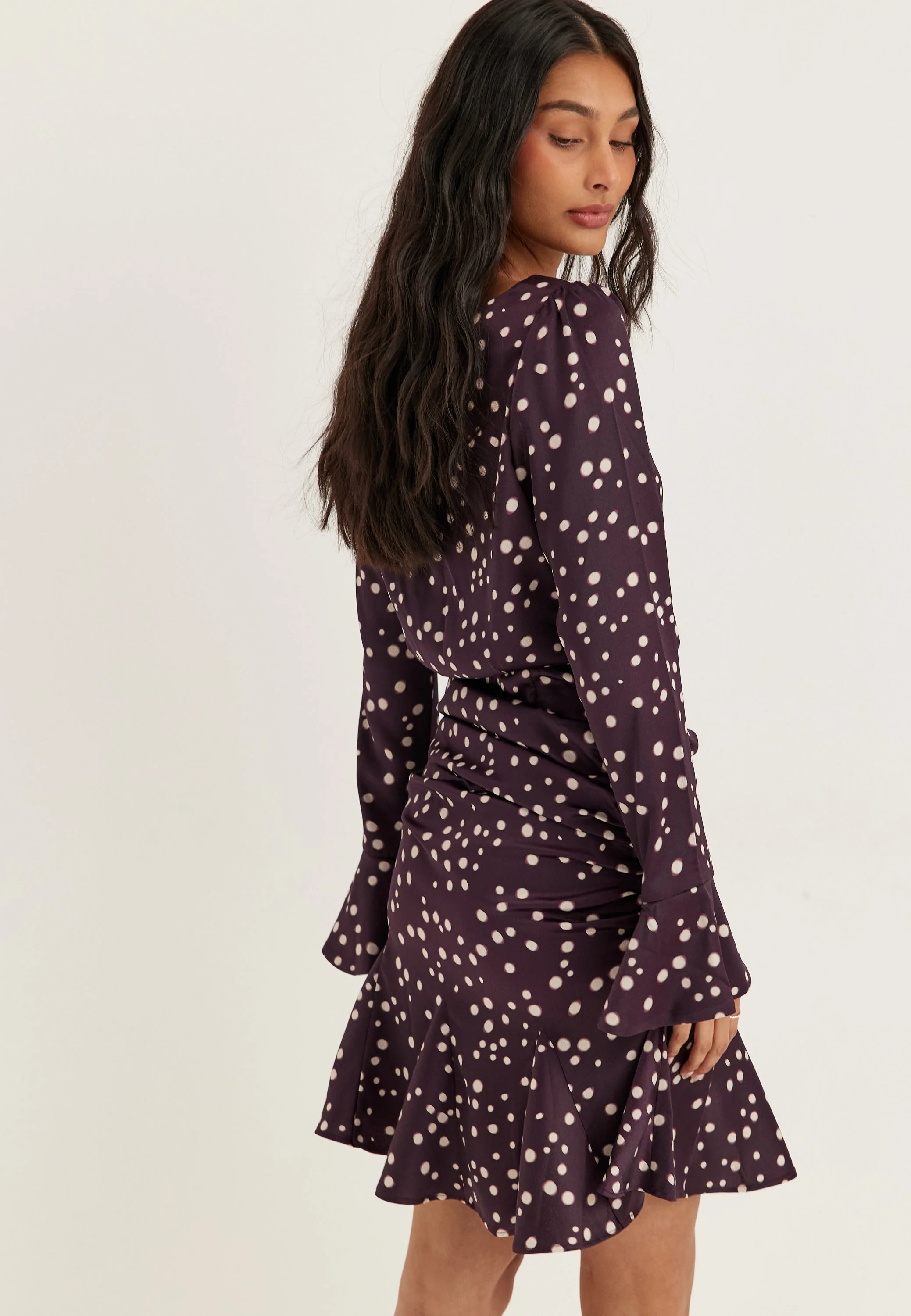 Ruched Front Short Dress - Image 4