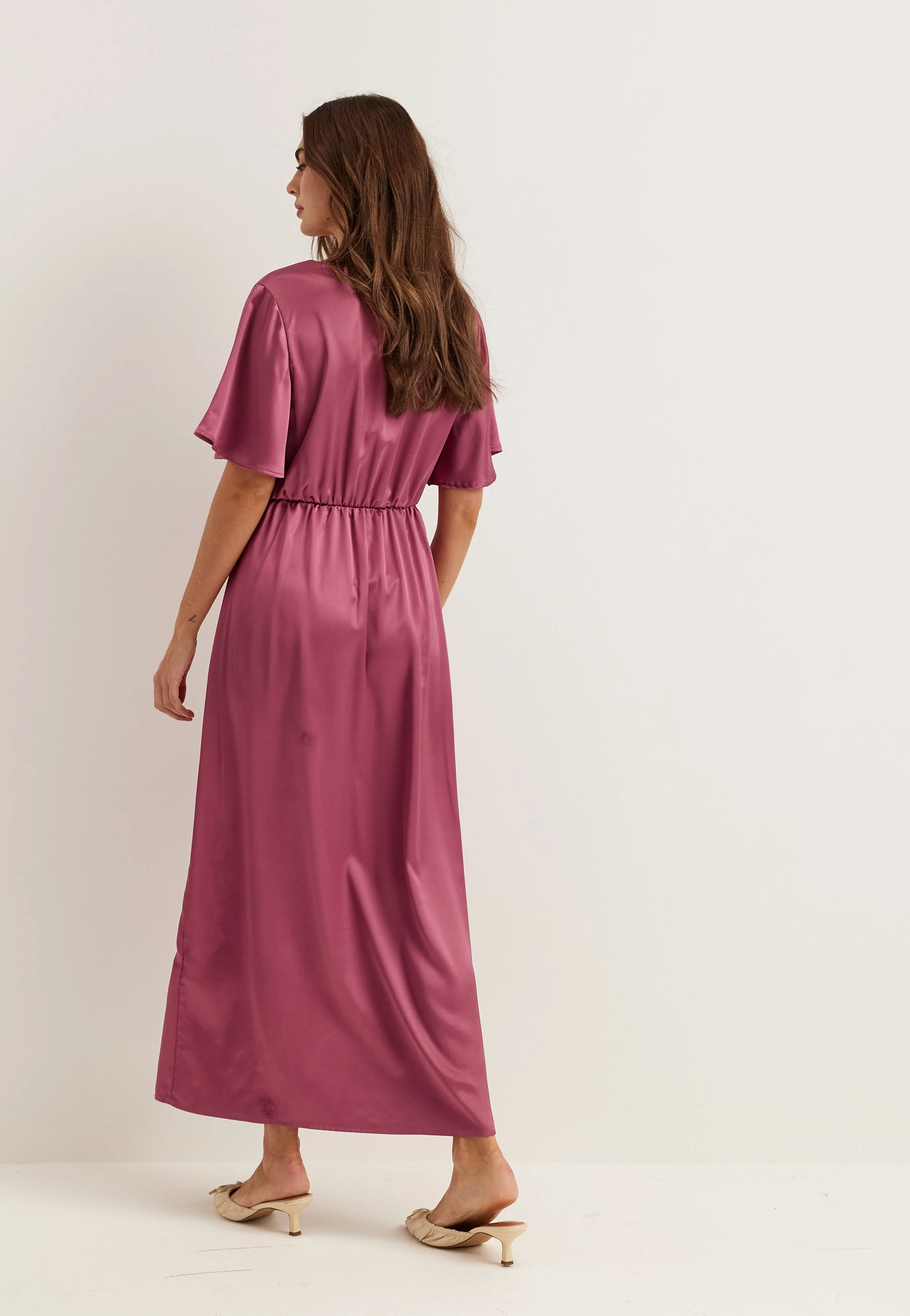 Satin Scarf Maxi Dress - Image 5