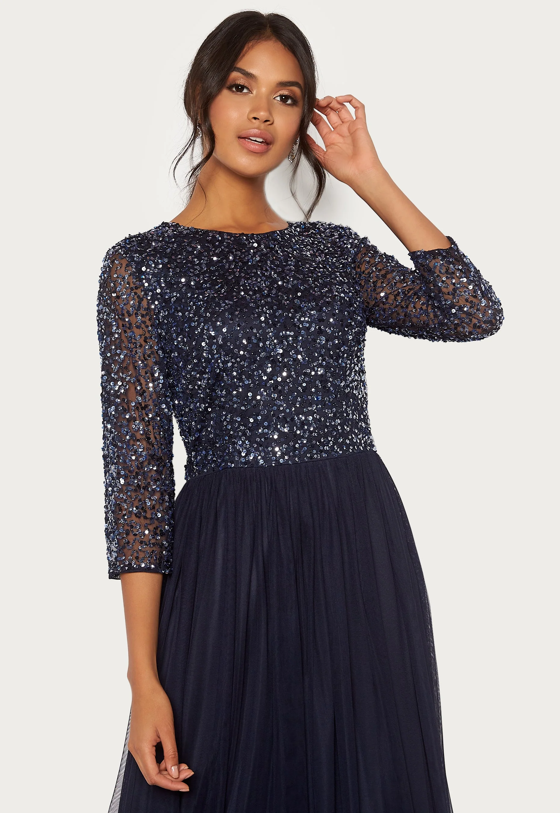 Sequin Bodice Maxi Dress - Image 3