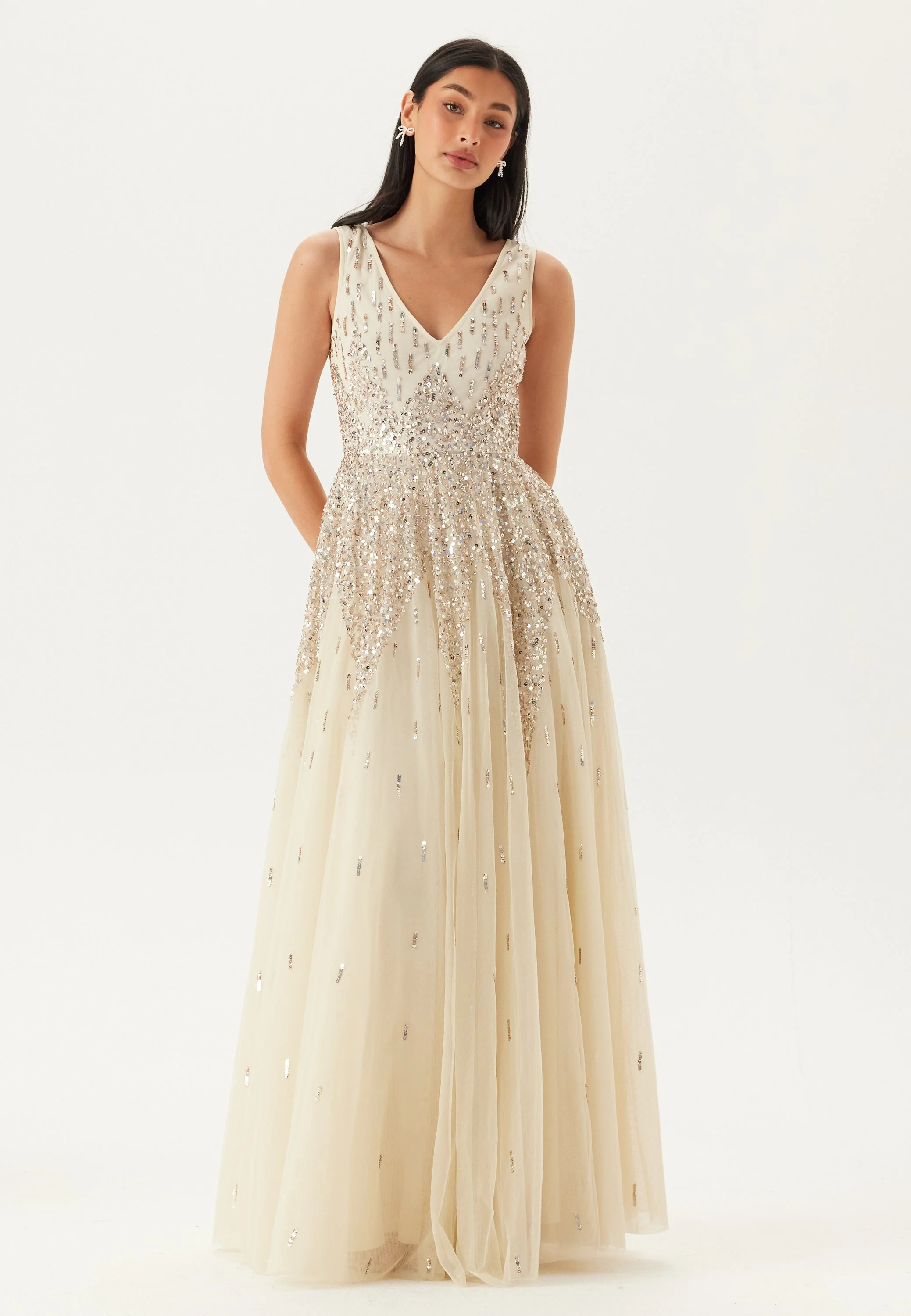 Sequin Sunray Sleeveless Maxi Dress - Image 2