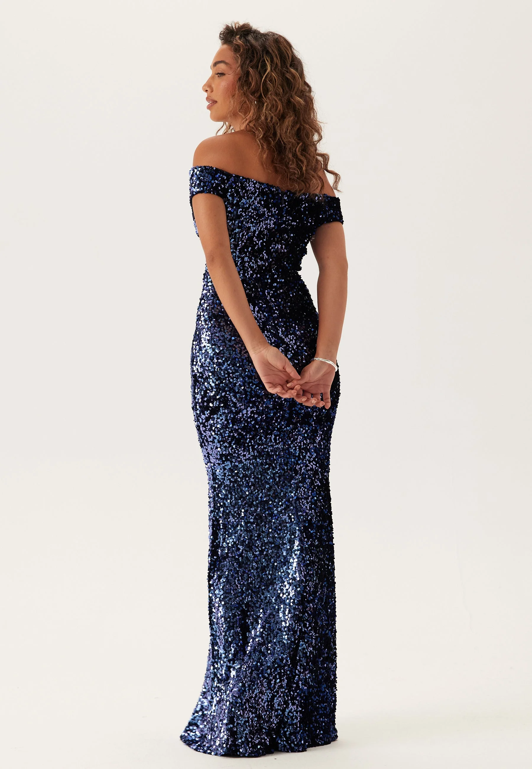 Sequin Velvet Sweetheart Maxi Dress - Image 3