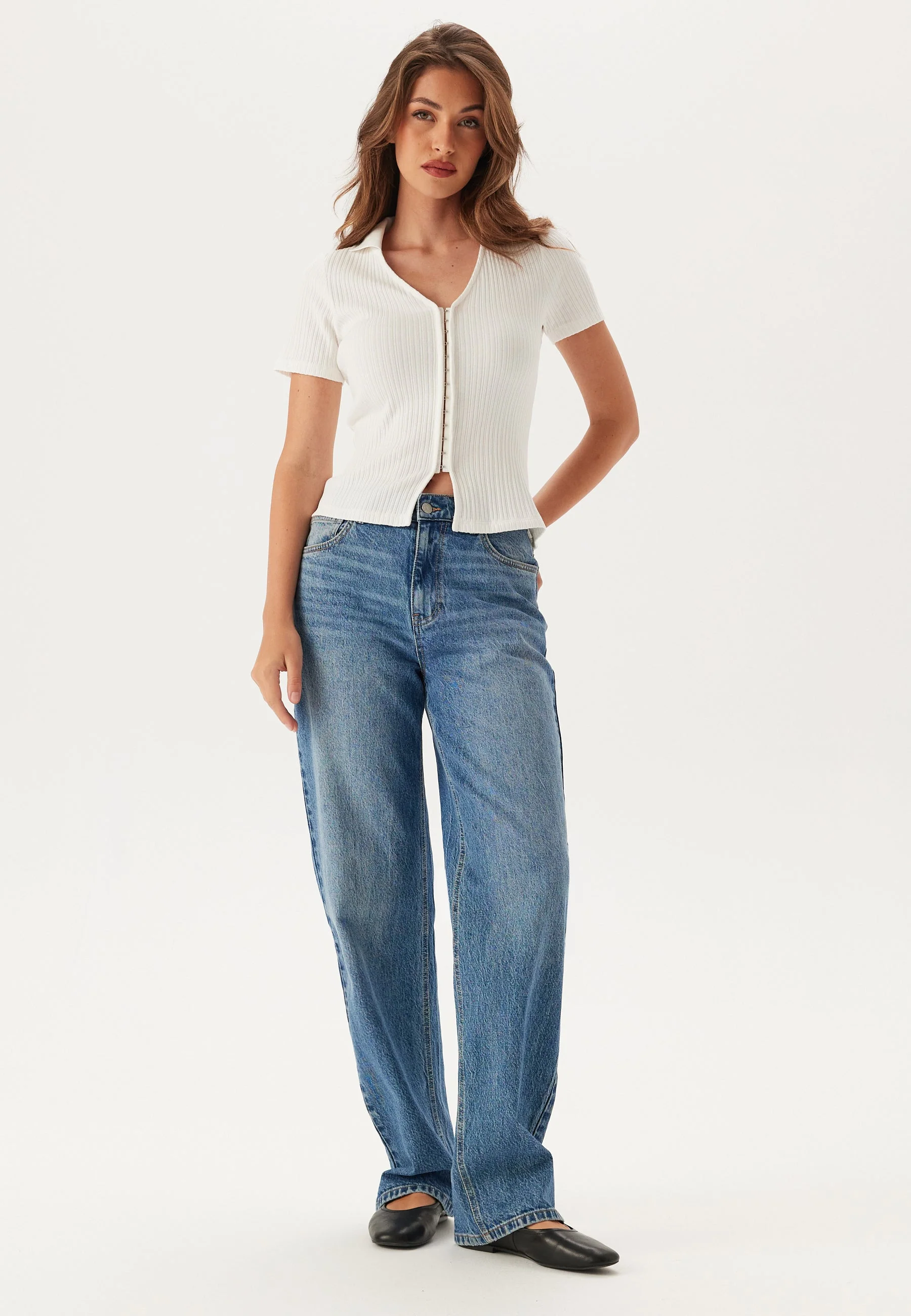 Short Sleeve Collar Top - Image 3