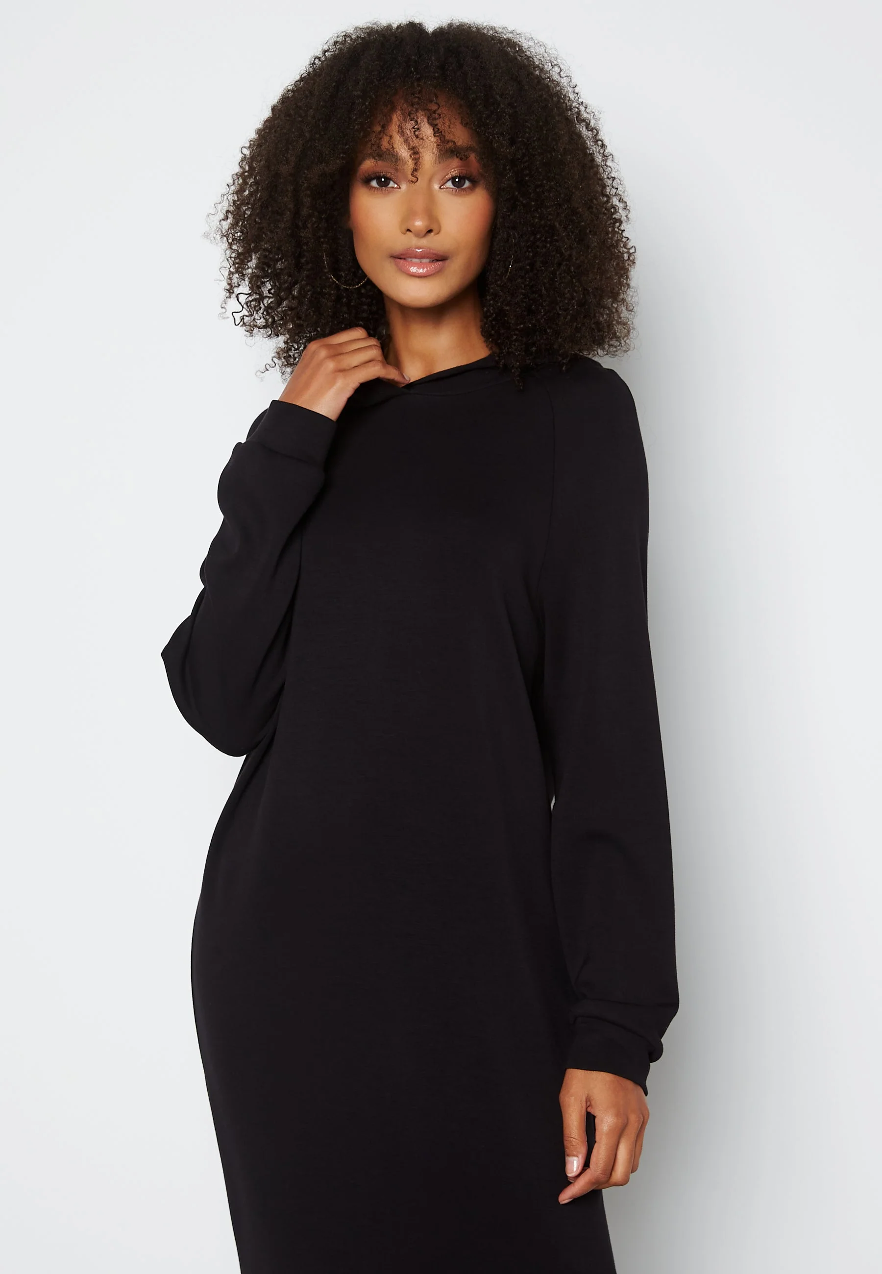 Silky L/S Slit Dress - Image 3