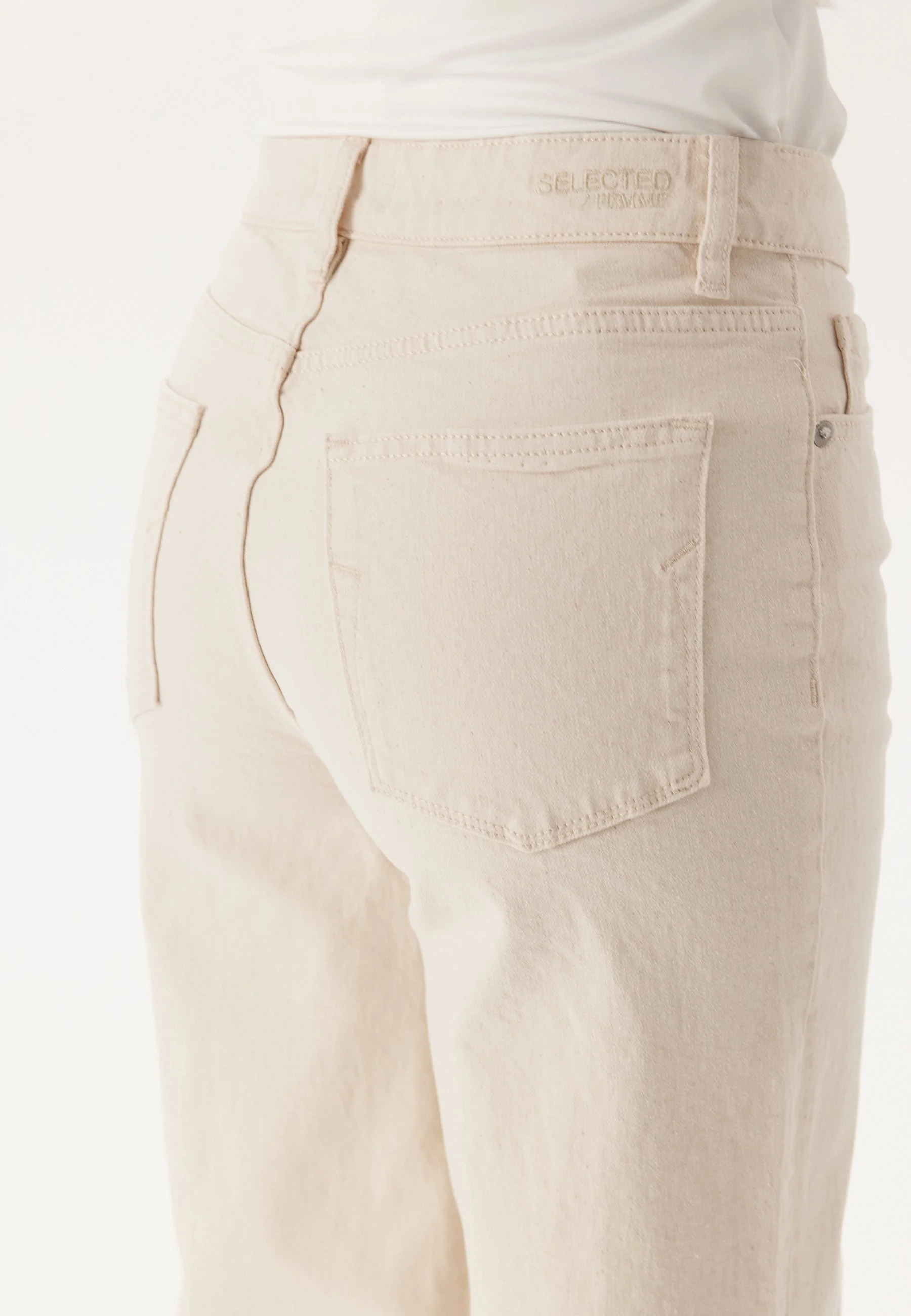 Slfalice Hw Wide Long Ecru Jea - Image 4