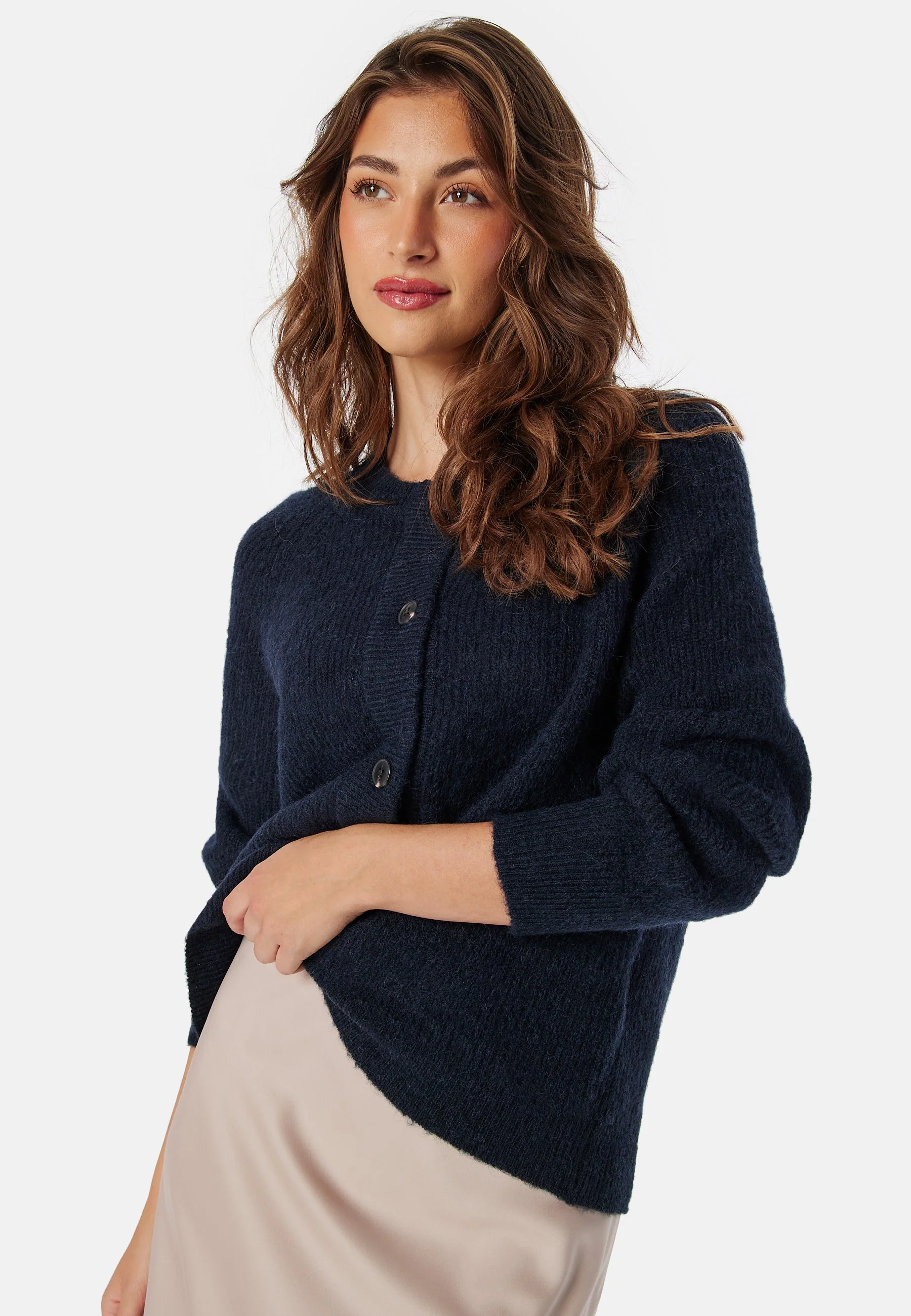 Slflulu LS knit short cardigan