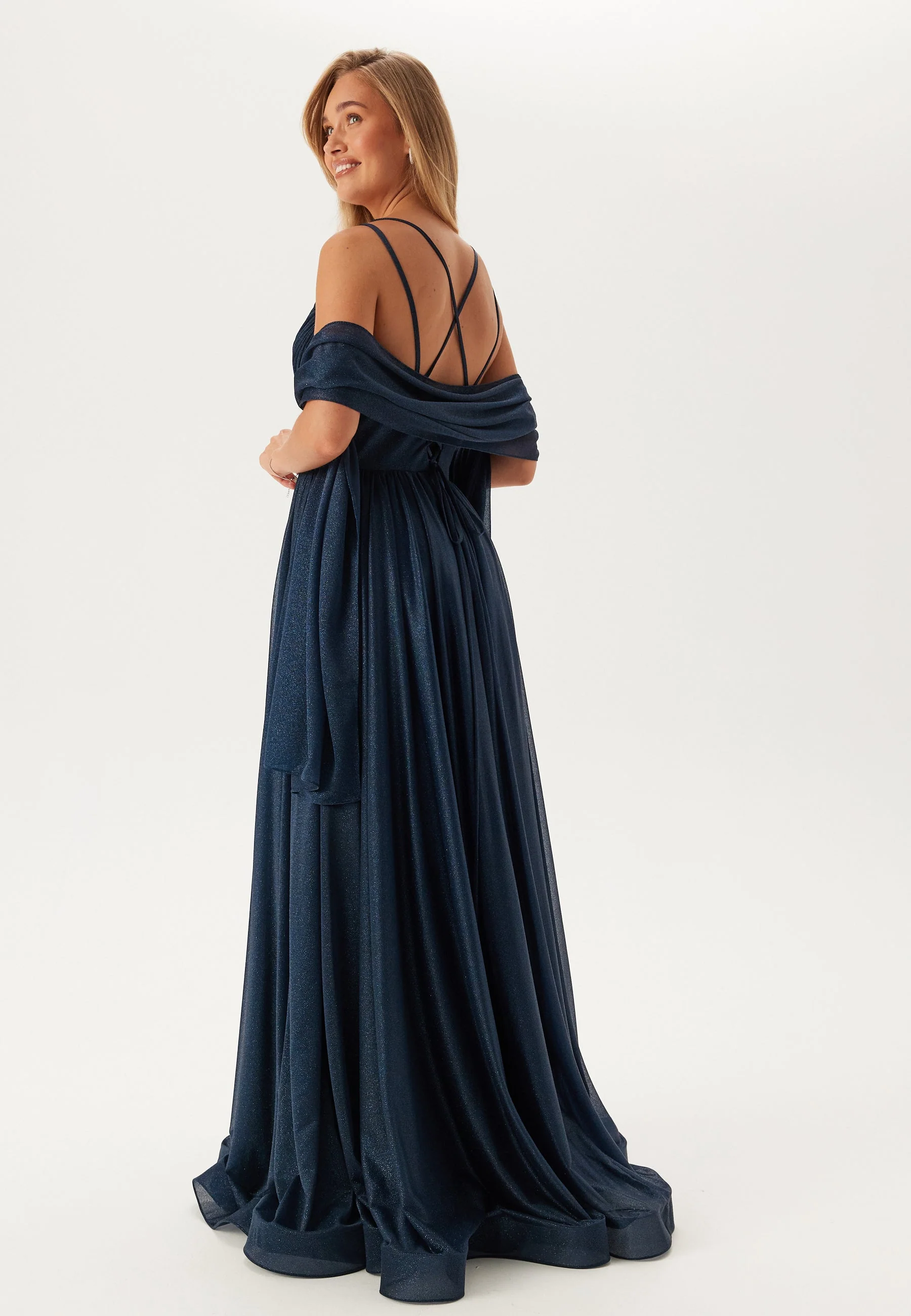 Sparkling Evening Dress With Tie Back - Image 5