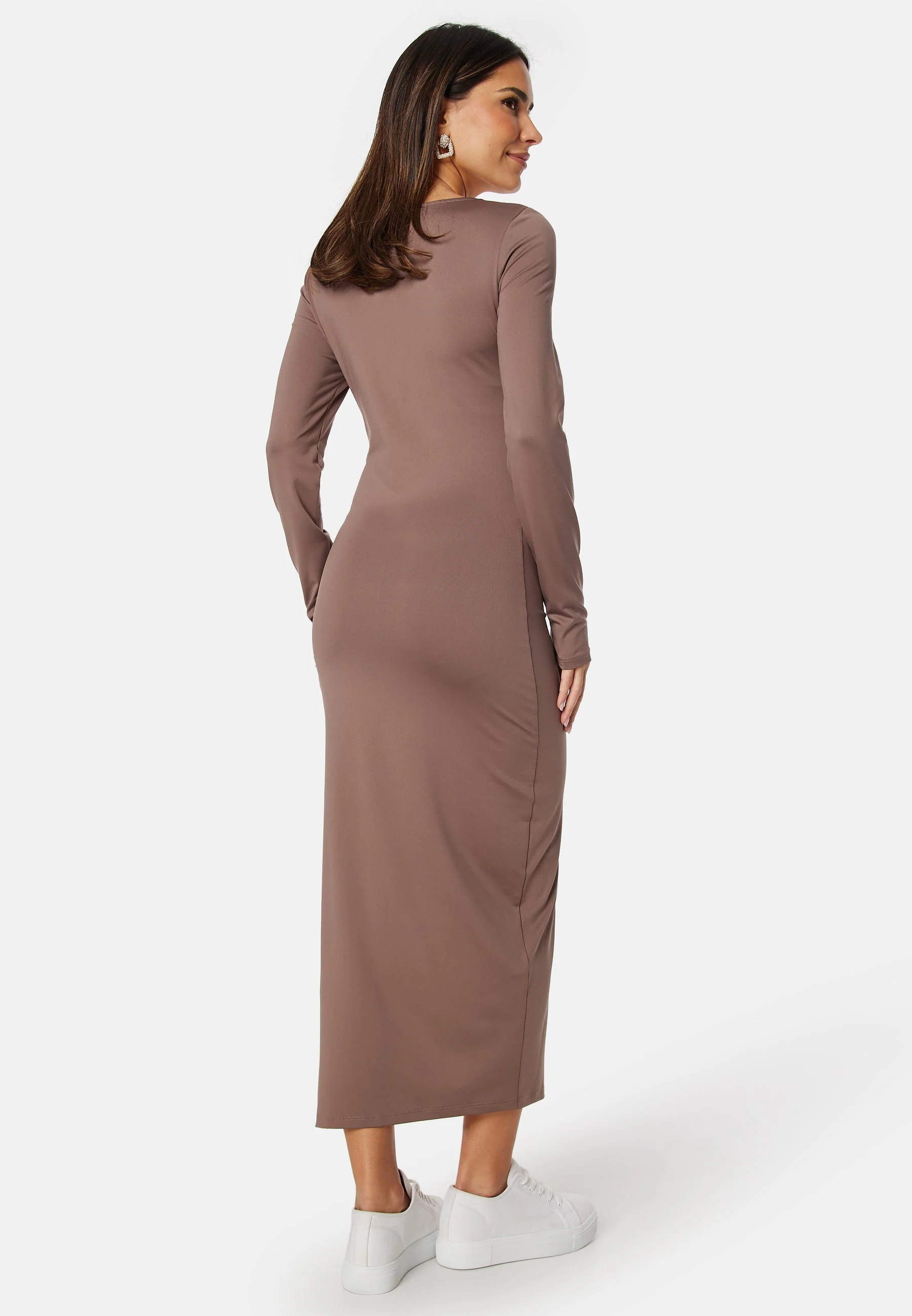 Square Neck L/S Slit Dress - Image 3